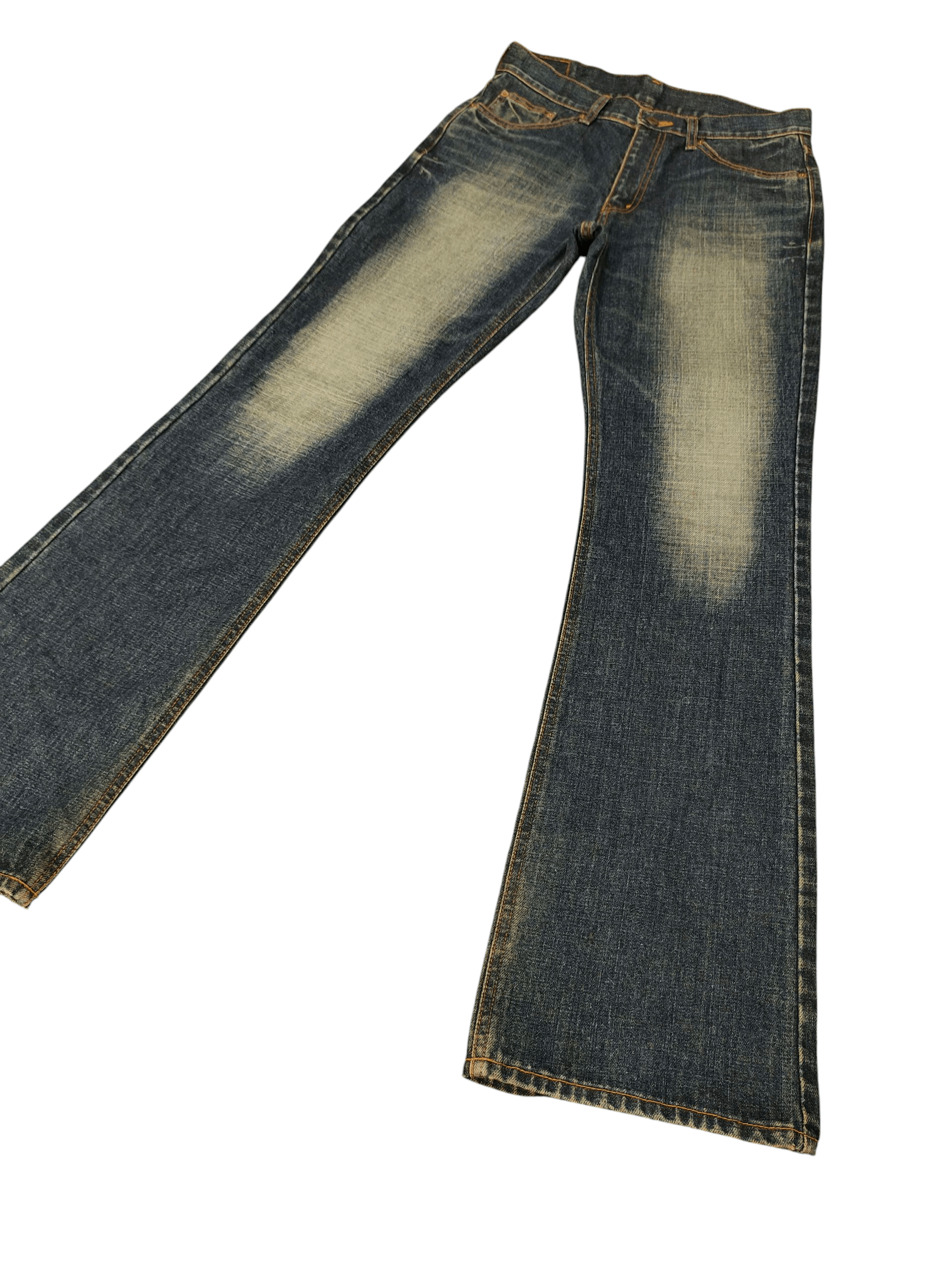 If Six Was Nine Flare Jeans Shinehill Japan Distress Denim Bootcut