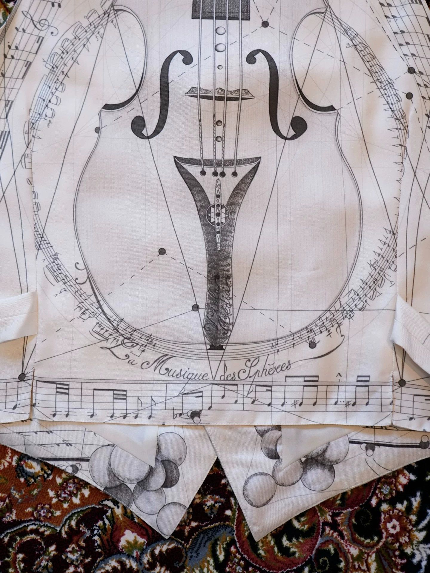 Hermes Hermes Vintage Violin King Silk Print Vest Unisex FR46/XXL Size XL / US 12-14 / IT 48-50 - 3 Thumbnail