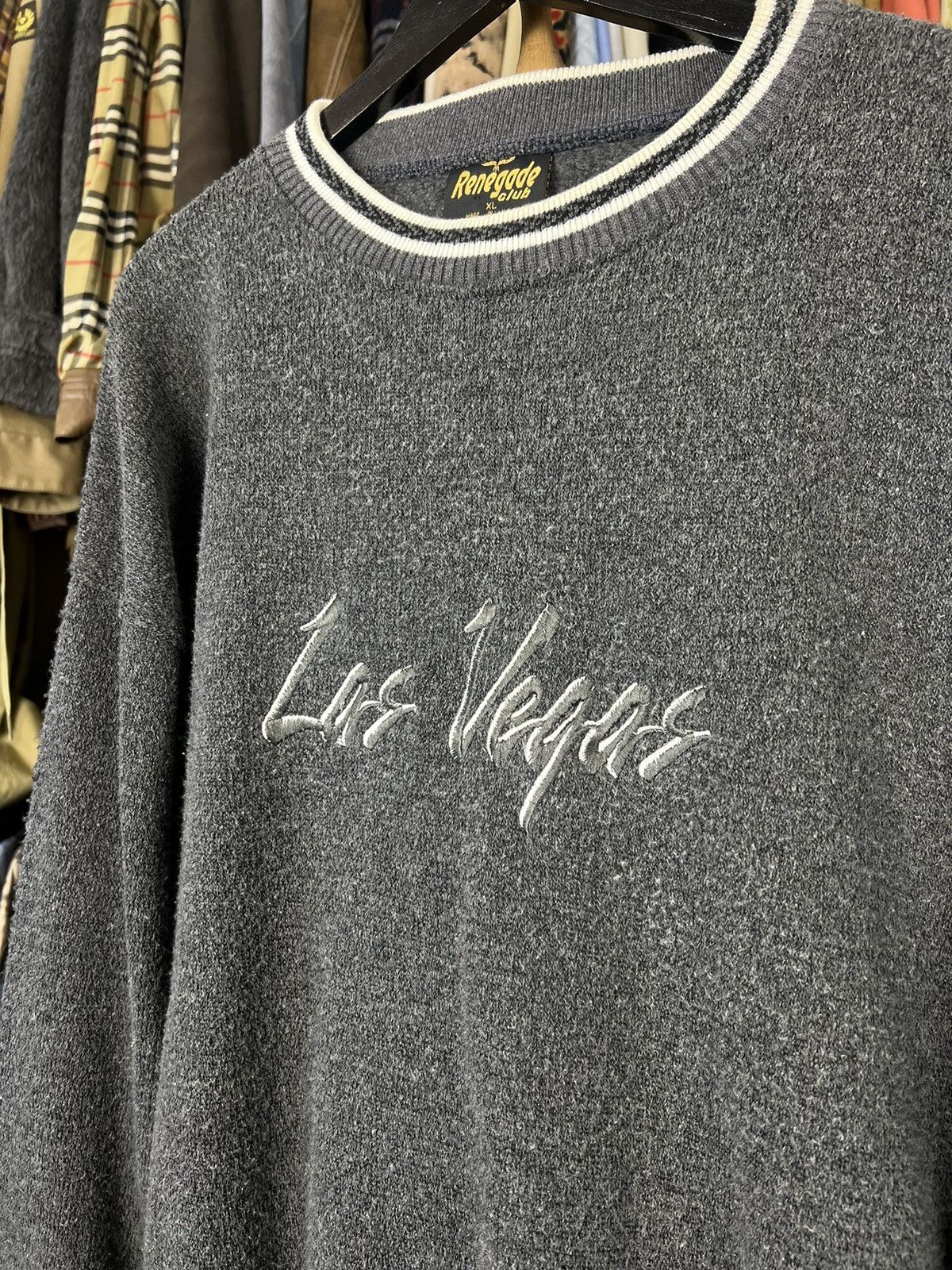 Vintage Vintage USA Las Vegas Gray Sweatshirt Size L - Xl Size US XL / EU 56 / 4 - 2 Thumbnail