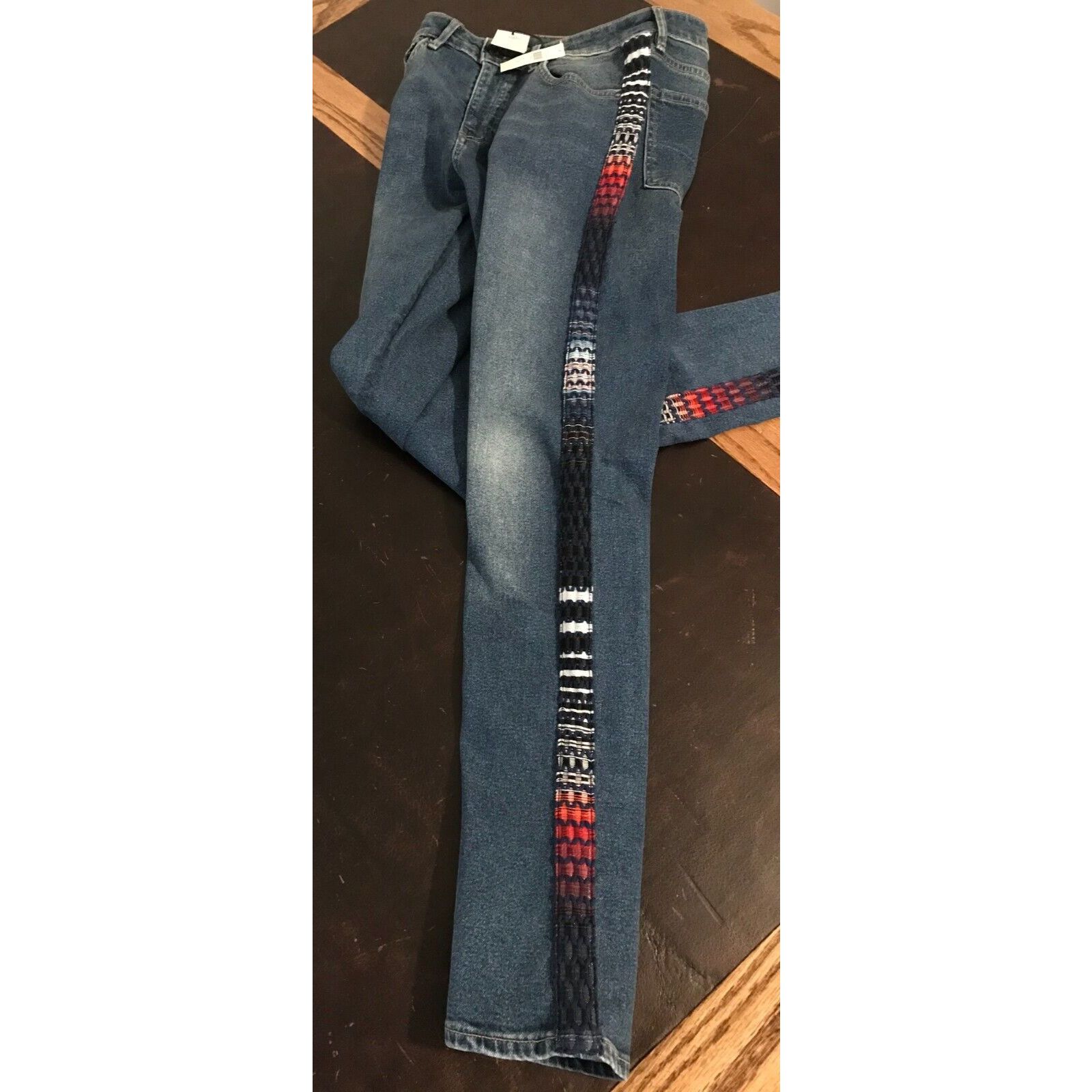 Levi's Anthropologie Levi's 721 High-Rise Skinny Embroidered Jeans Size 28" / US 6 / IT 42 - 7 Thumbnail
