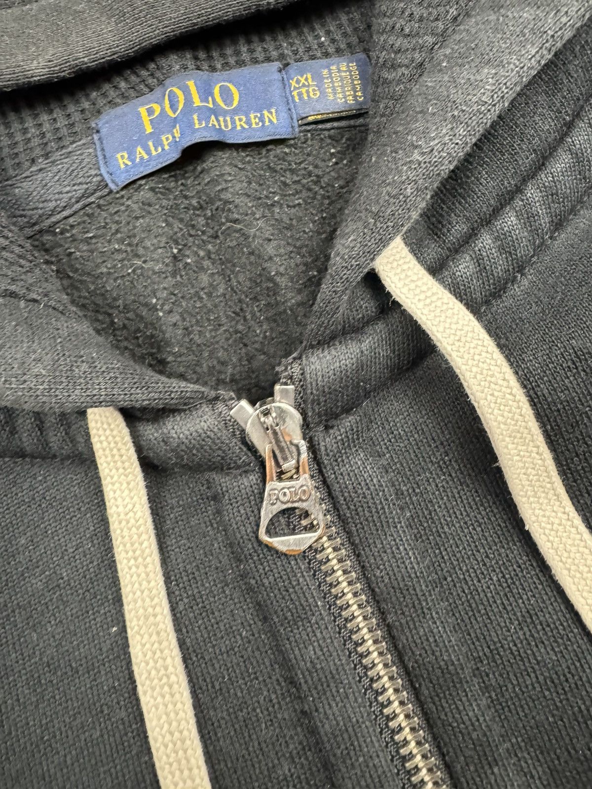 Polo Ralph Lauren Crazy Vintage Y2K Polo Ralph Lauren Faded Black Zip Up Hodie Size US XXL / EU 58 / 5 - 5 Thumbnail