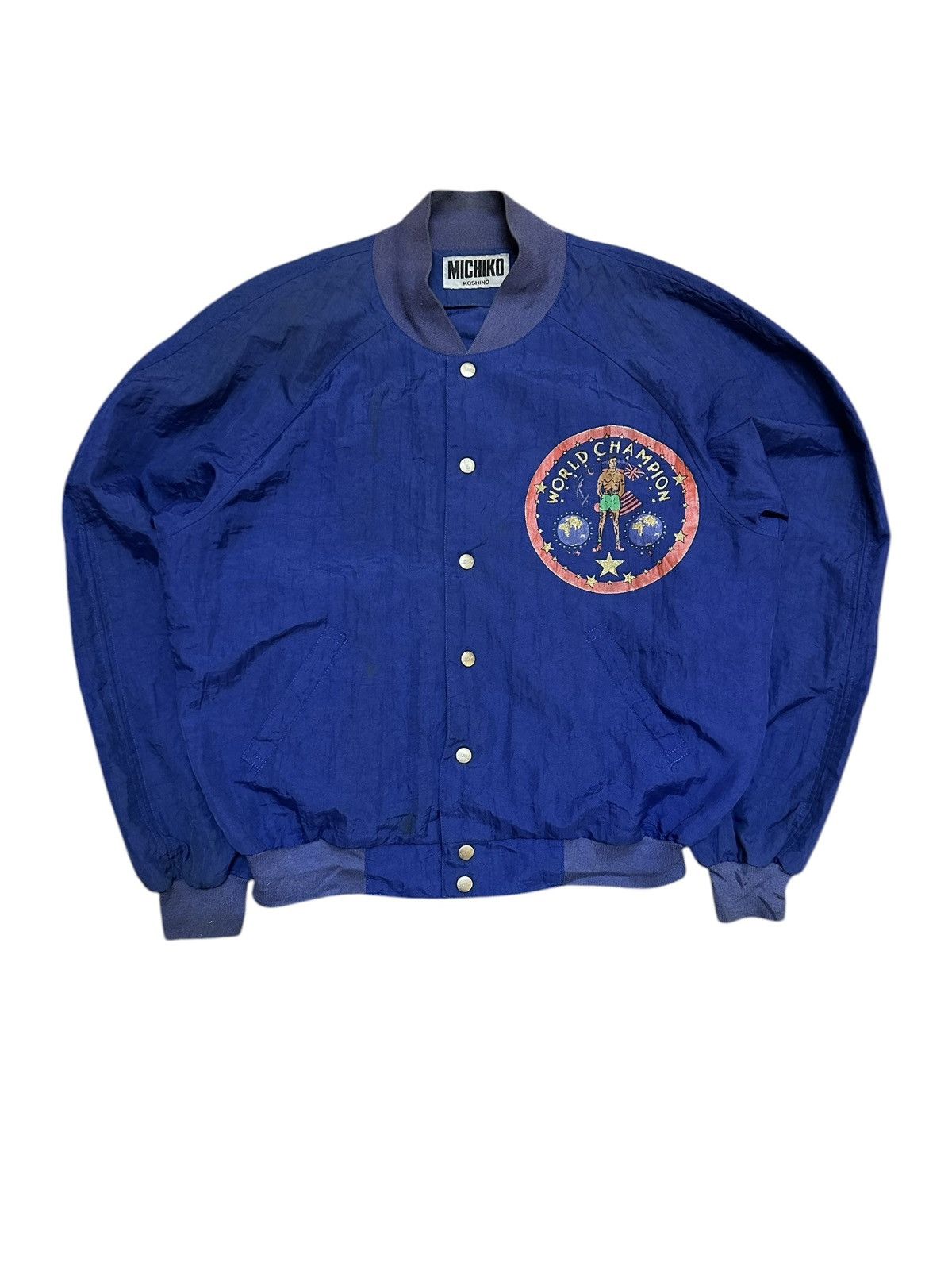 Michiko Koshino London × Vintage Vintage Michiko Koshino London Nylon Bomber Jacket Boxing Size US M / EU 48-50 / 2 - 2 Thumbnail