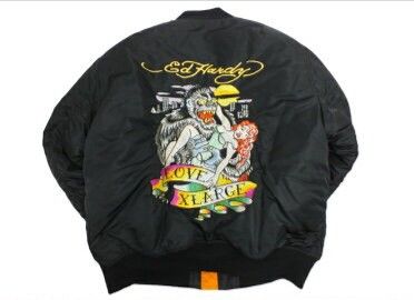 Ed Hardy ed hardy x x-large oldschool style fly bomber Size US L / EU 52-54 / 3 - 2 Thumbnail