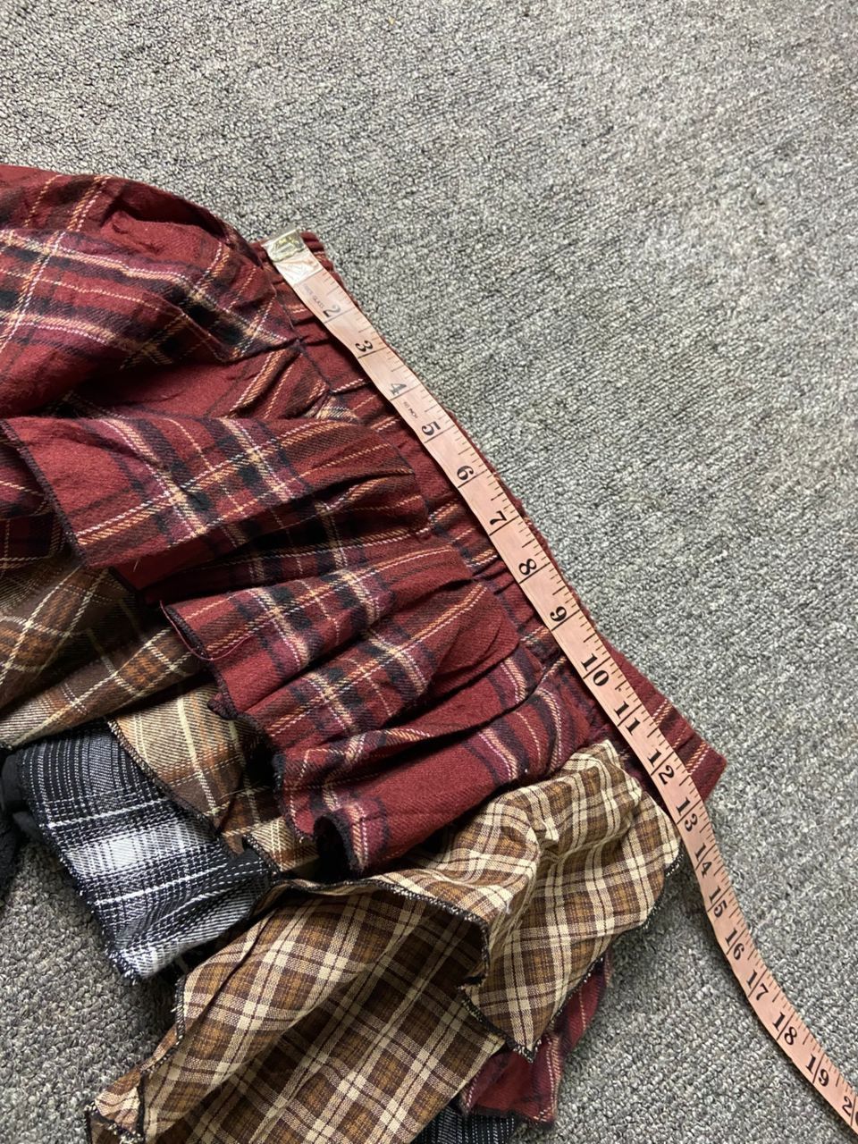Shein SHEIN Icon Asymmetrical Ruffles Plaid Mini Skirt (201) Size 26" / US 2 / IT 38 - 10 Thumbnail