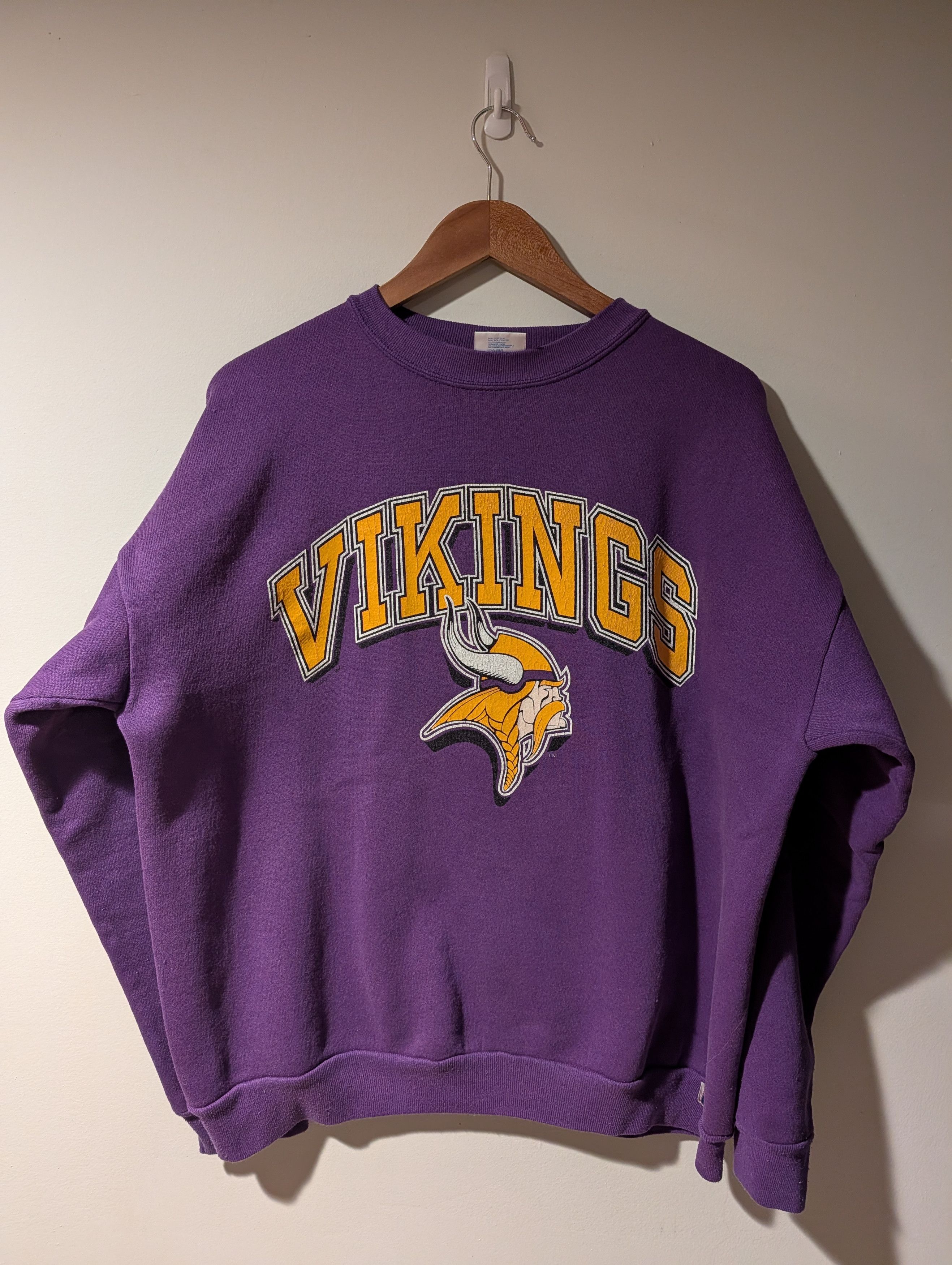NFL Vintage 90s Minnesota Vikings NFL Logo 7 Sweatshirt Size US XL / EU 56 / 4 - 1 Thumbnail