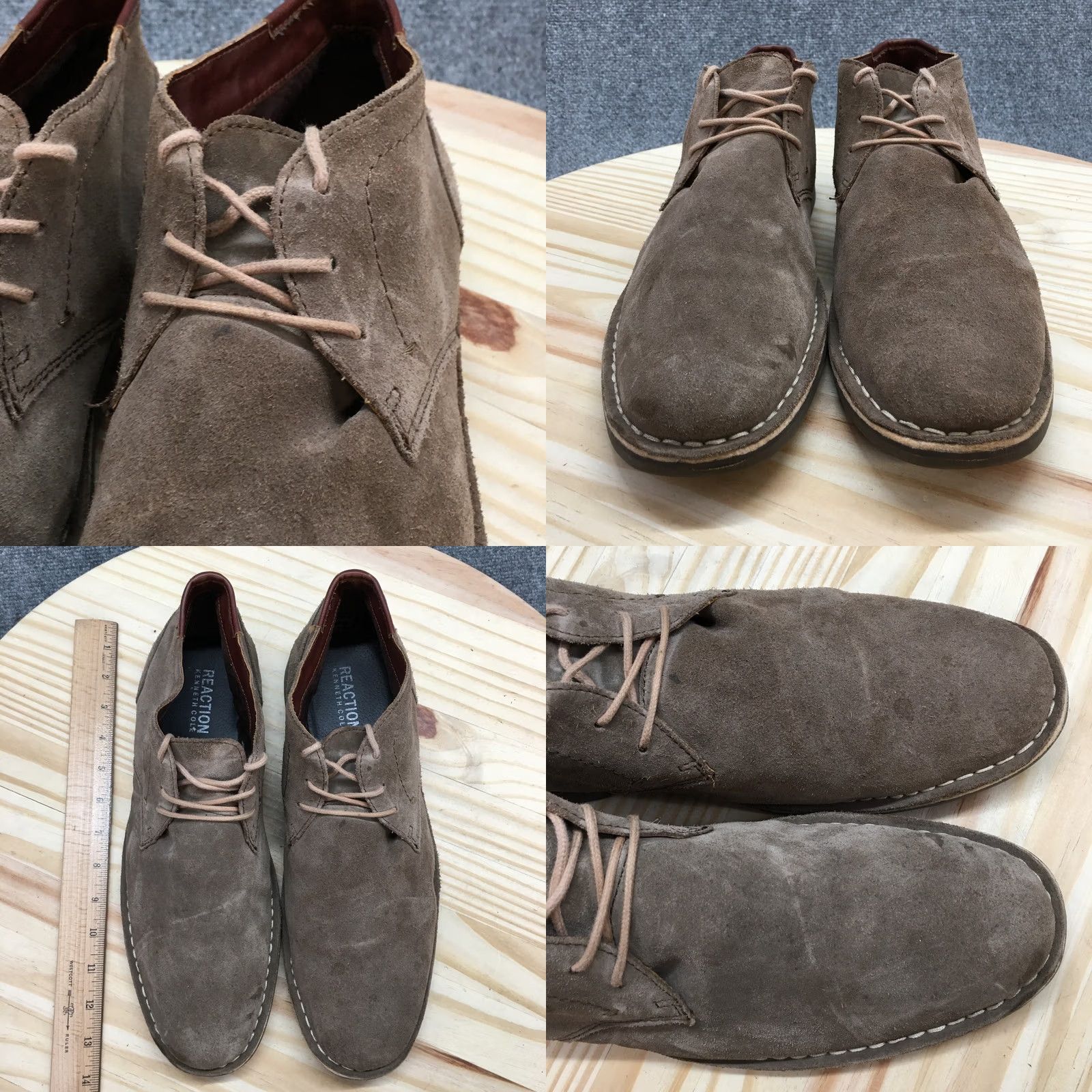 Kenneth Cole Kenneth Cole Reaction Boots Mens 13 Desert Sun Chukka Brown Leather Lace Up Size US 13 / EU 46 - 8 Thumbnail