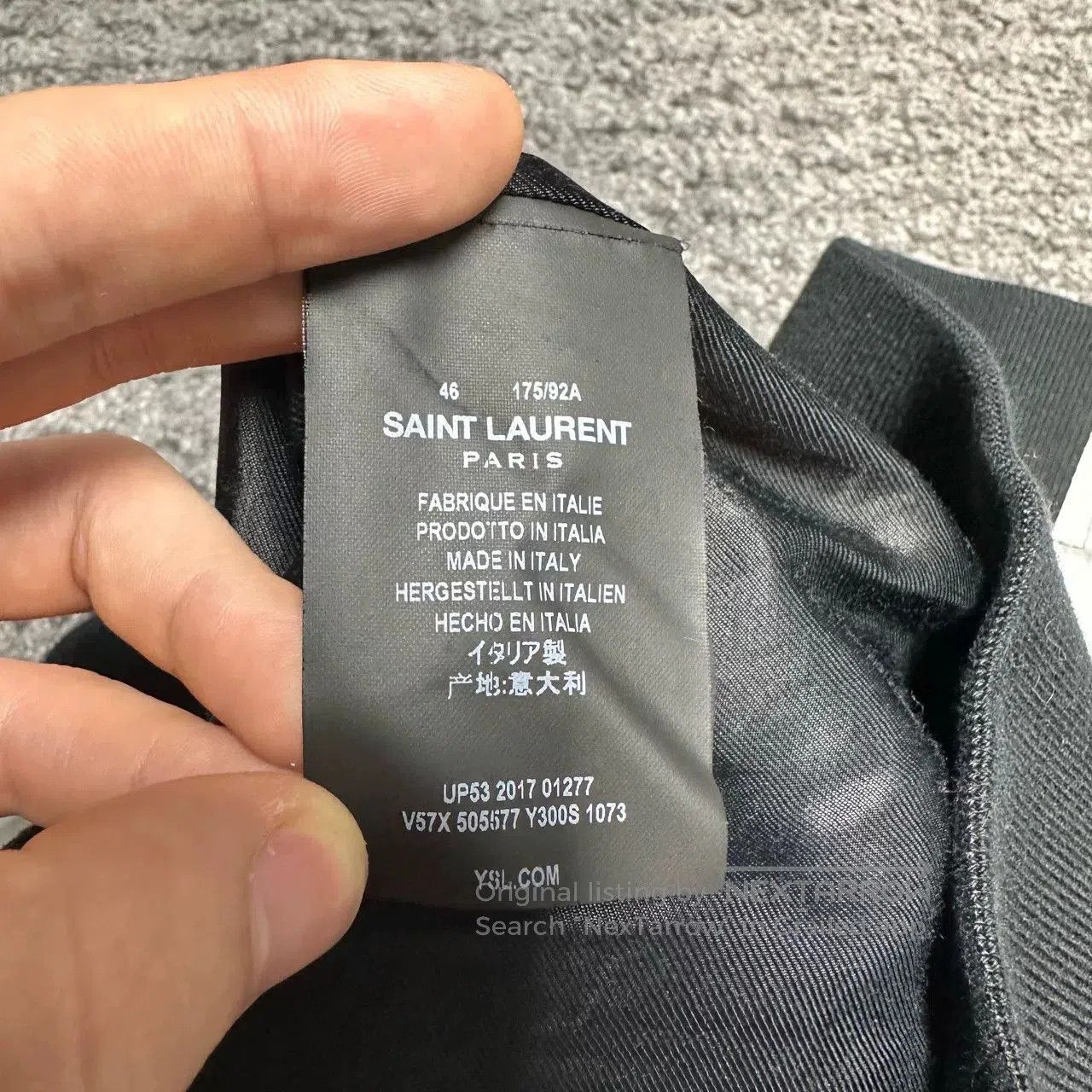 Saint Laurent Paris black and white tie-dye silk jacket. Size US M / EU 48-50 / 2 - 2 Thumbnail