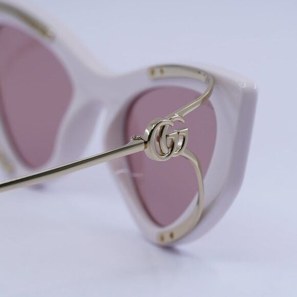 Gucci Gucci GG1565S 003 Sunglasses Shiny Ivory/Gold Cat Eye Frame Size ONE SIZE - 6 Thumbnail