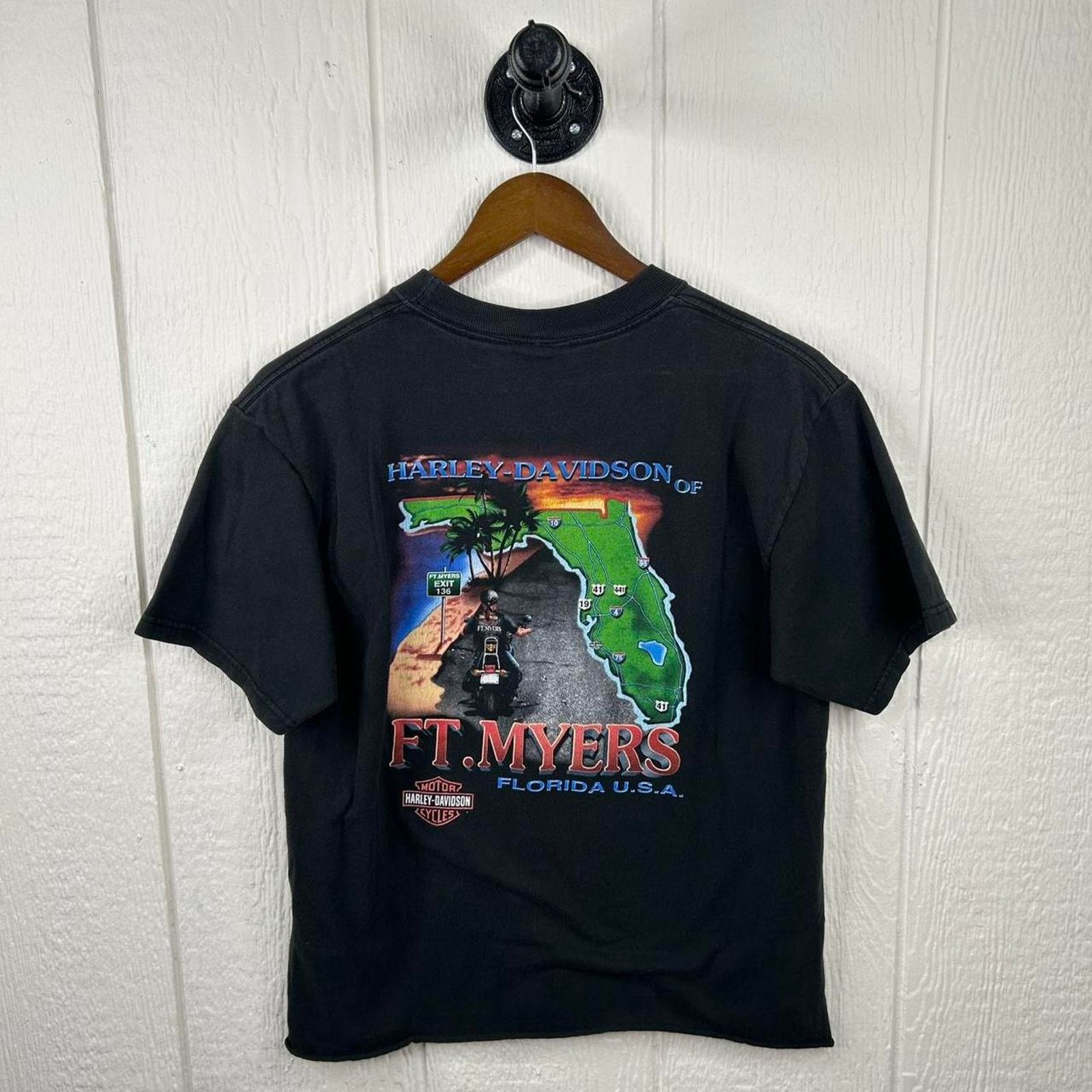 Harley Davidson Vintage 90's Harley Davidson Ft. Myers Florida Tee (M) Size M / US 6-8 / IT 42-44 - 2 Thumbnail