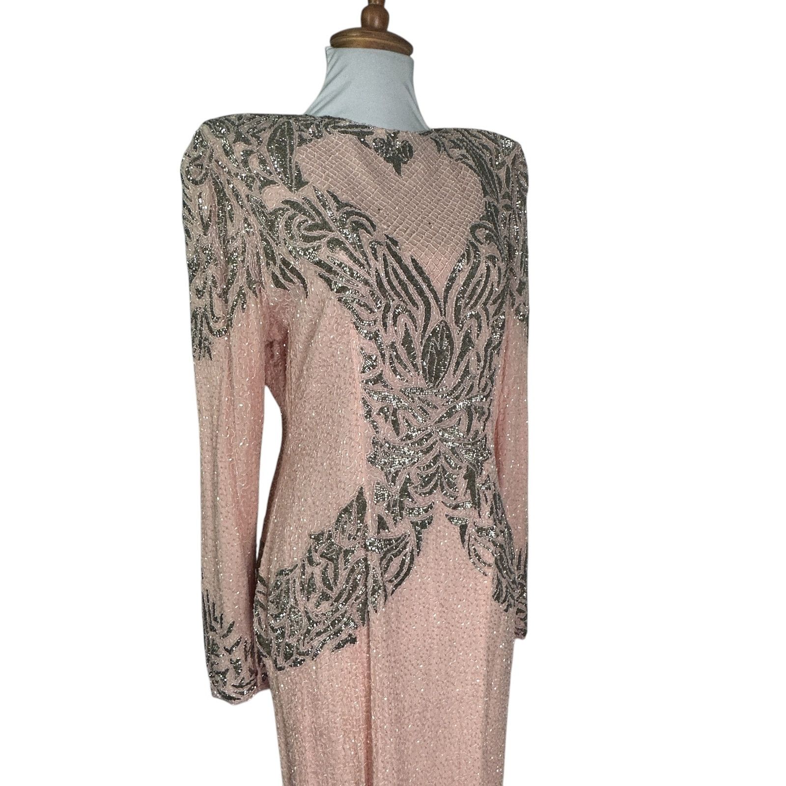 Vintage Vintage NWT deadstock Full Length Pink Formal Gown Dress M Size M / US 6-8 / IT 42-44 - 7 Thumbnail