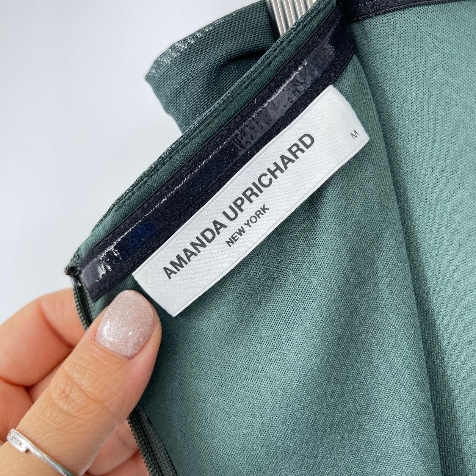 Amanda Uprichard Amanda Uprichard | Anja Mini Dress in Moss Green M Size M / US 6-8 / IT 42-44 - 6 Thumbnail
