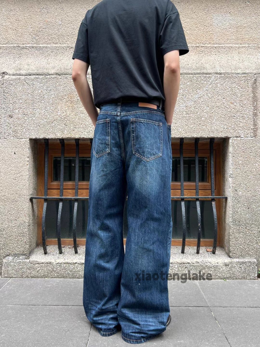 Jean Unisex washed faded cleanfit skate hiphop baggy jeans Size US 32 / EU 48 - 3 Thumbnail