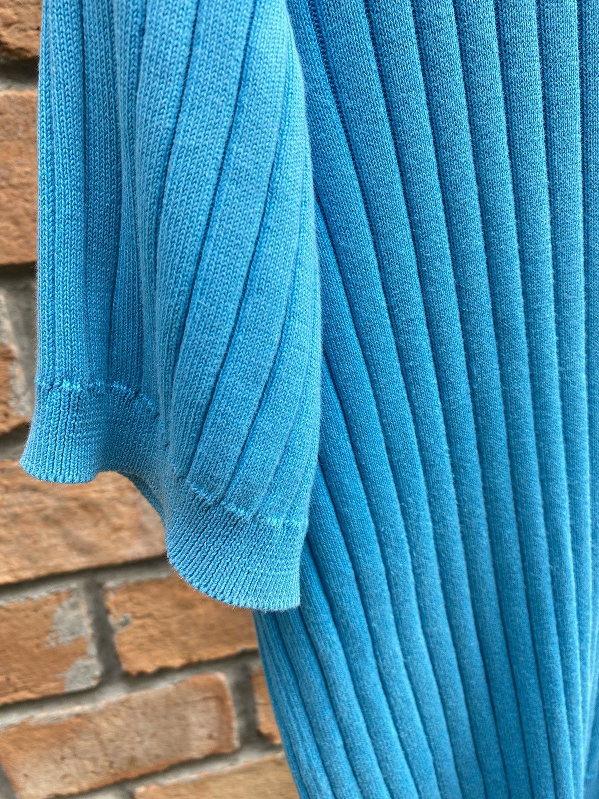 Courreges Courreges Blue Ribbed Knit Top Size M / US 6-8 / IT 42-44 - 5 Thumbnail