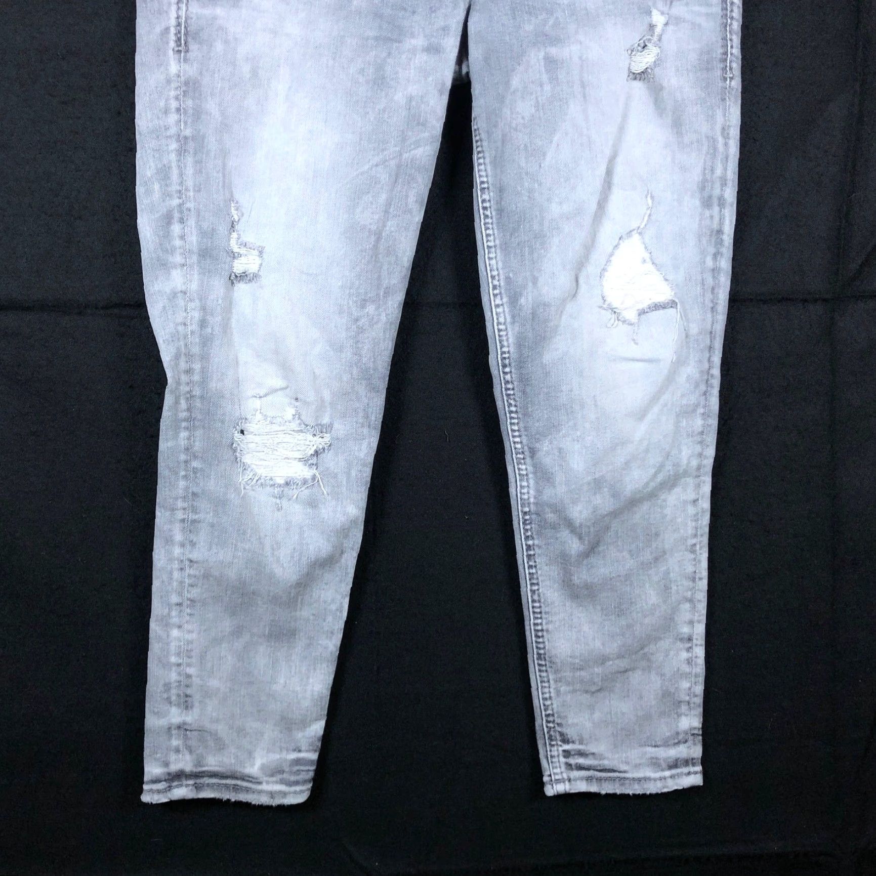 Silver Jeans Co. Silver Jeans Co. Gray Denim Mid Rise Elyse Skinny Crop Stretch 26x24 Jeans Womens Size 30" / US 8 / IT 44 - 3 Thumbnail