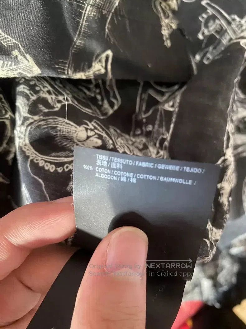 Saint Laurent Paris Saint Laurent Skull Print Short Sleeve Shirt. Size US XS / EU 42 / 0 - 5 Thumbnail