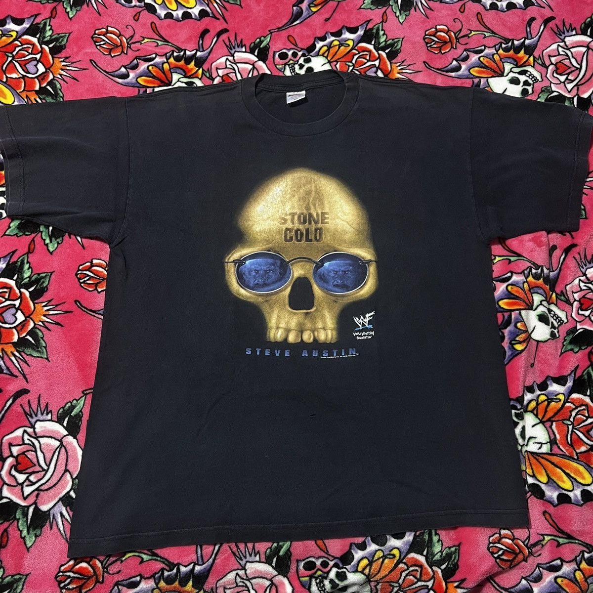 WWF VINTAGE 1998 WWF STONE COLD STEVE AUSTIN T shirt 2XL Size US XXL / EU 58 / 5 - 1 Thumbnail