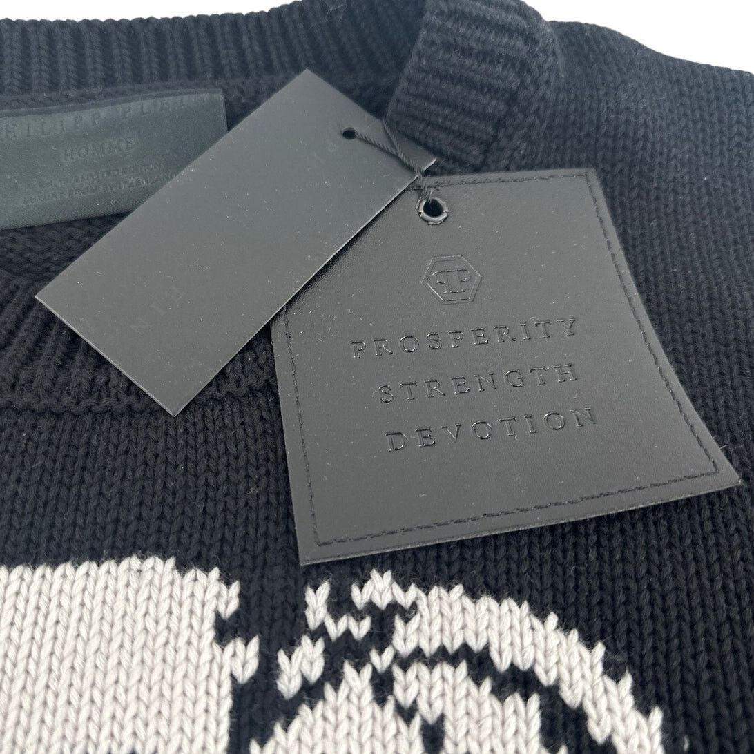 Philipp Plein Philipp Plein Blk Teddy Bear Round Neck Pullover Sweater XL Size US XL / EU 56 / 4 - 6 Thumbnail