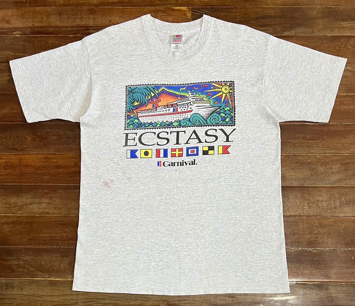 Vintage 90s Vintage Ecstasy MDMA Festival tee Size US L / EU 52-54 / 3 - 1 Thumbnail