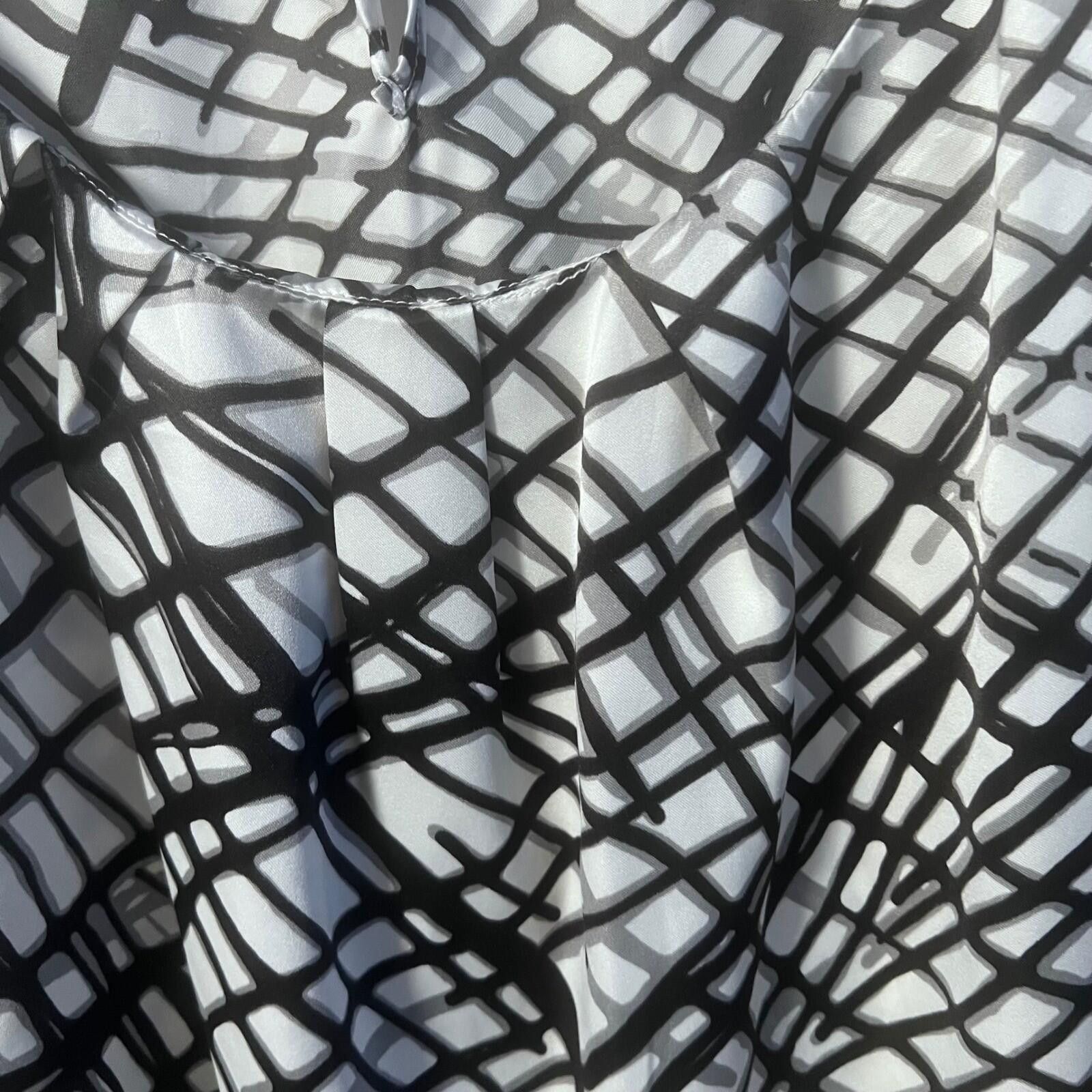 Other Kenneth Cole Reaction Womens Black White Abstract Large Size L / US 10 / IT 46 - 3 Thumbnail