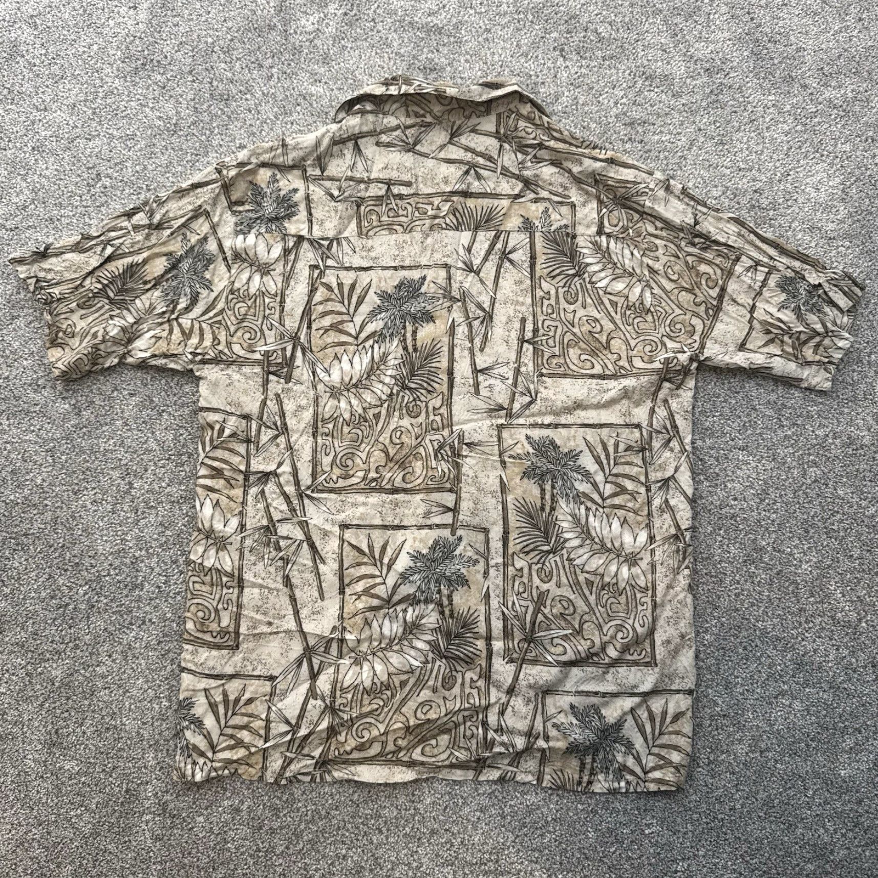 Vintage VINTAGE Puritan Camp Shirt Medium M Button-Up Short Sleeve Rayon Hawaii Palm Leaf Luau Beach Hawaiian Casual 90s (Y2K) Men's Size US M / EU 48-50 / 2 - 2 Thumbnail