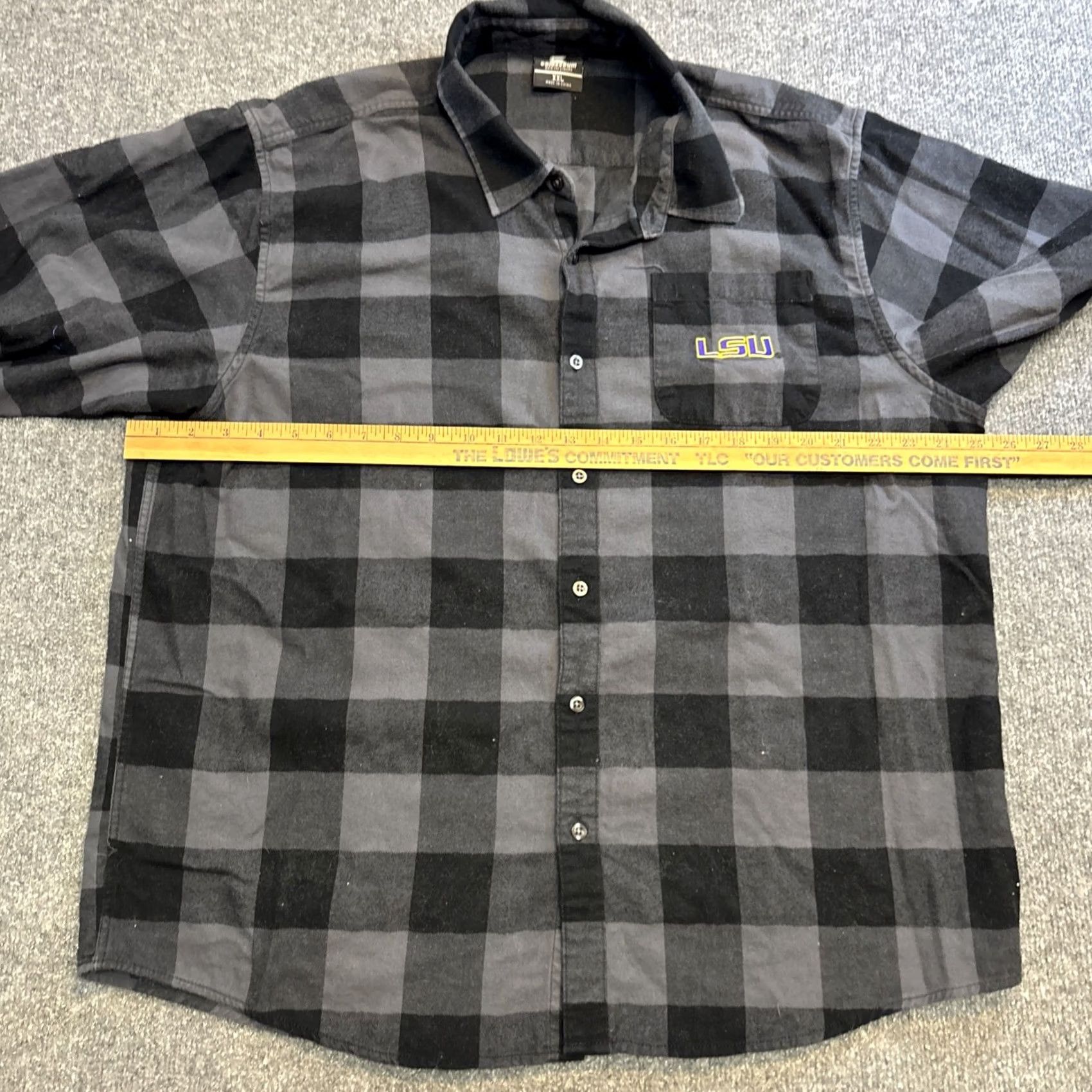 Vintage Colosseum Men's Shirt XXL Long Sleeve Button-Up Plaid Flannel LSU Tigers Black Size US XXL / EU 58 / 5 - 4 Thumbnail