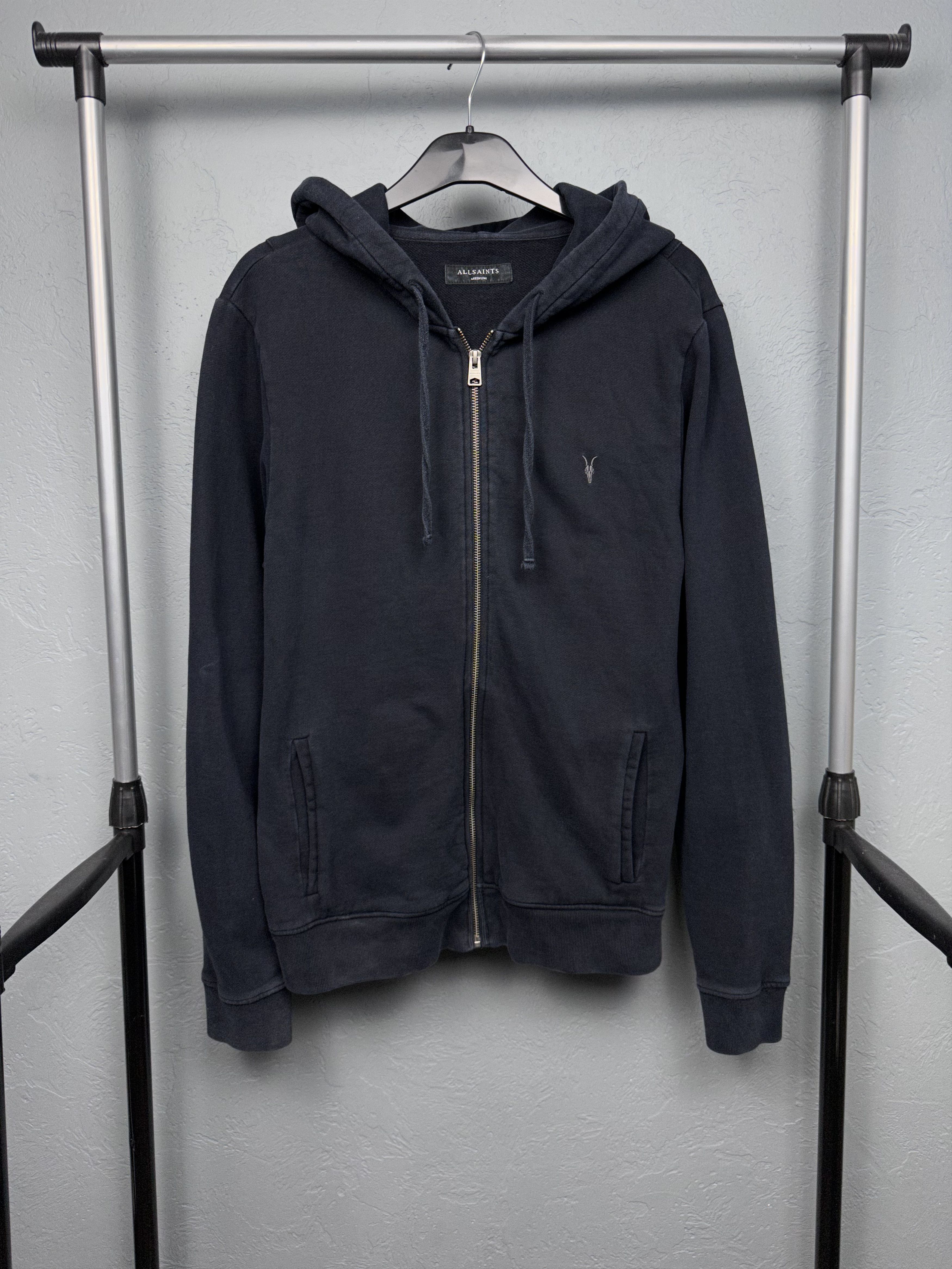 Allsaints Allsaints Mens Raven Zip Hoody Size US M / EU 48-50 / 2 - 1 Thumbnail