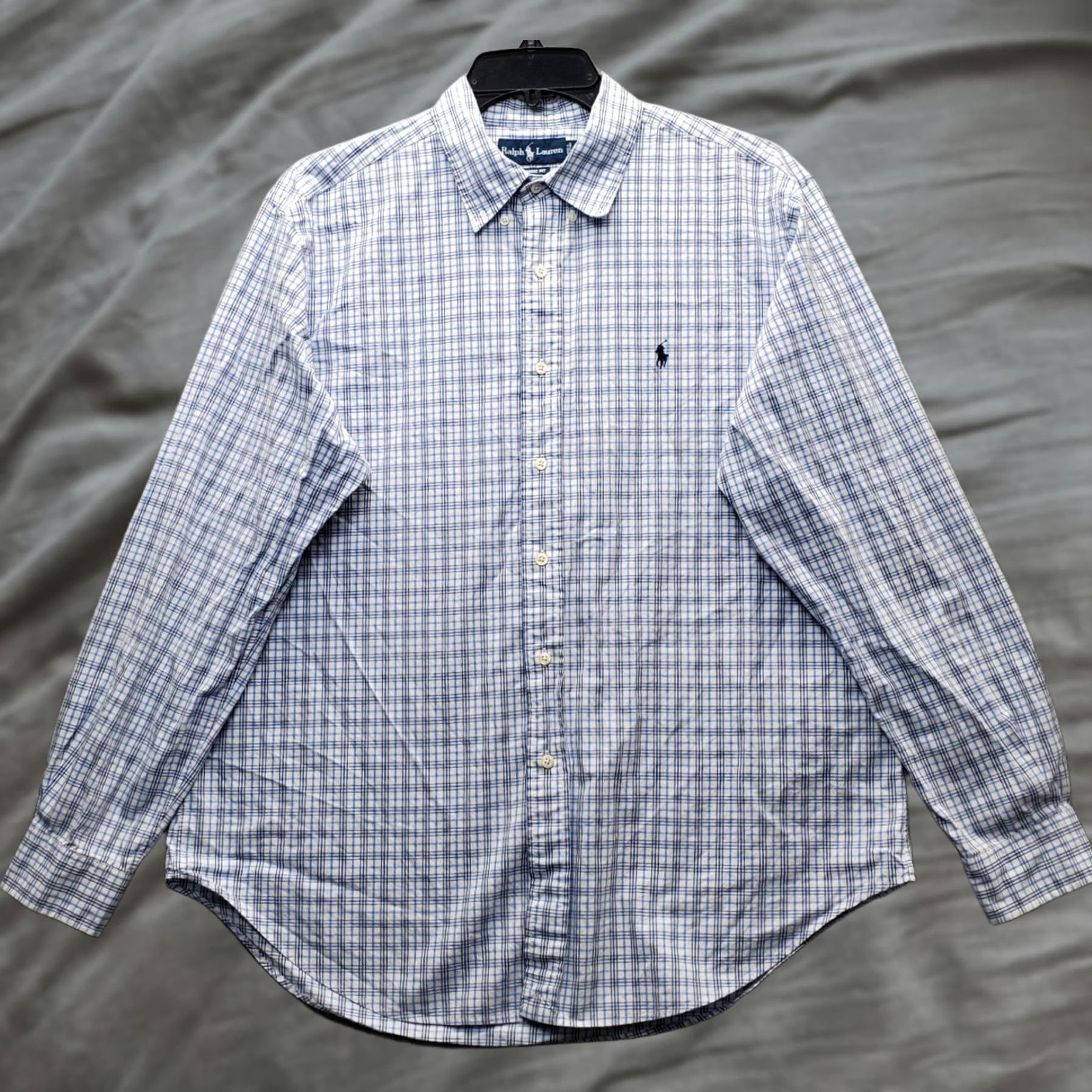 Ralph Lauren VINTAGE Ralph Lauren Dress Shirt Mens XL Multi Plaid Pony Logo Button Down Size 46R - 1 Thumbnail