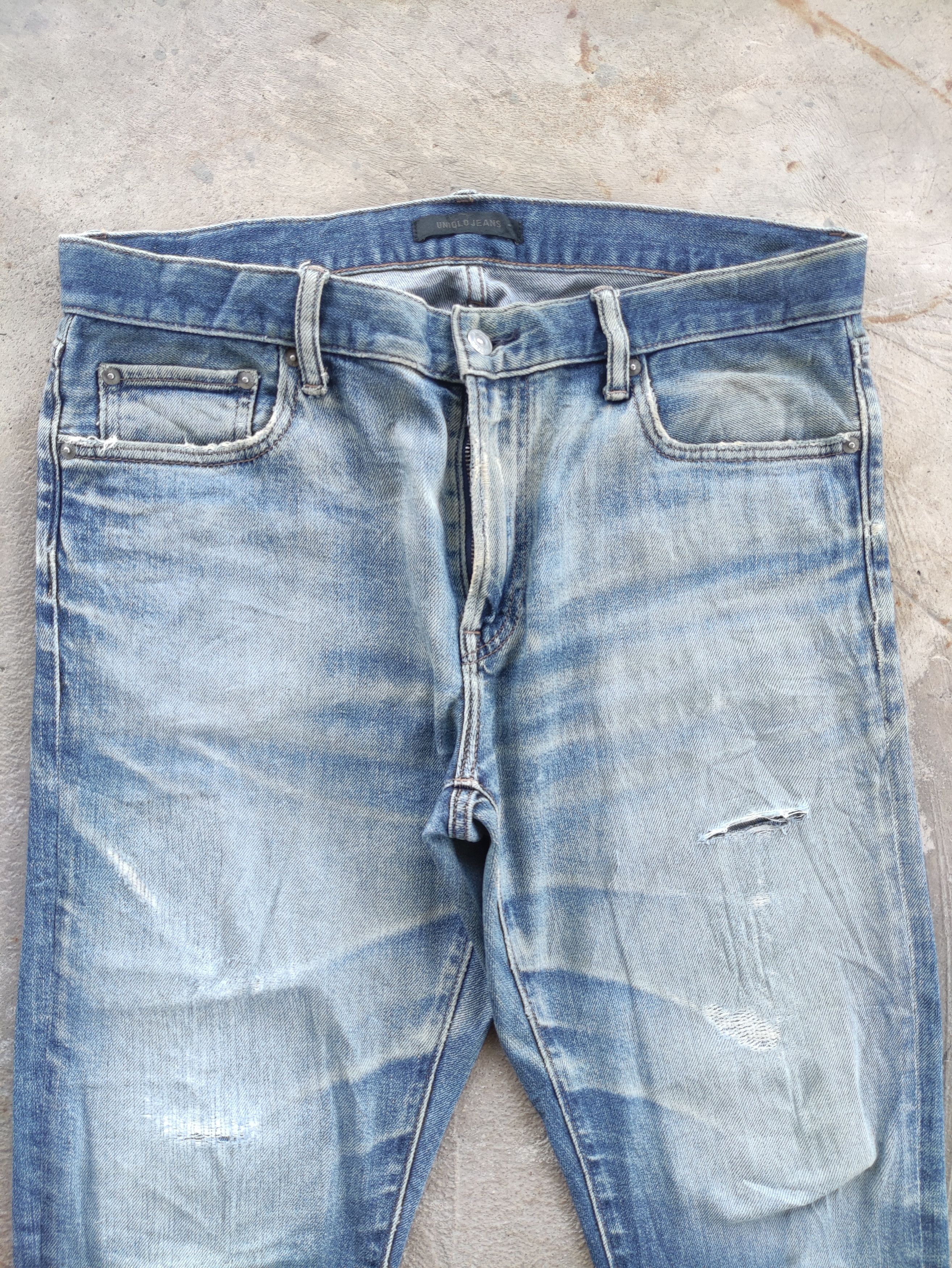 Japanese Brand Vintage Japanese Jean Distressed Faded Denim Pants Size US 37 - 3 Thumbnail