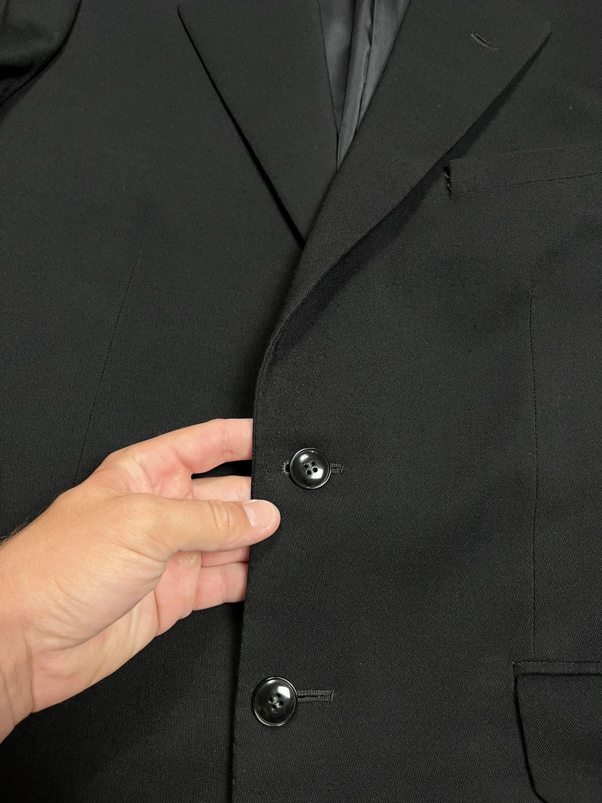 Other Ludwig & Schirmer Heavy Vintage Black Wool Blazer Austria Size 42R - 5 Thumbnail