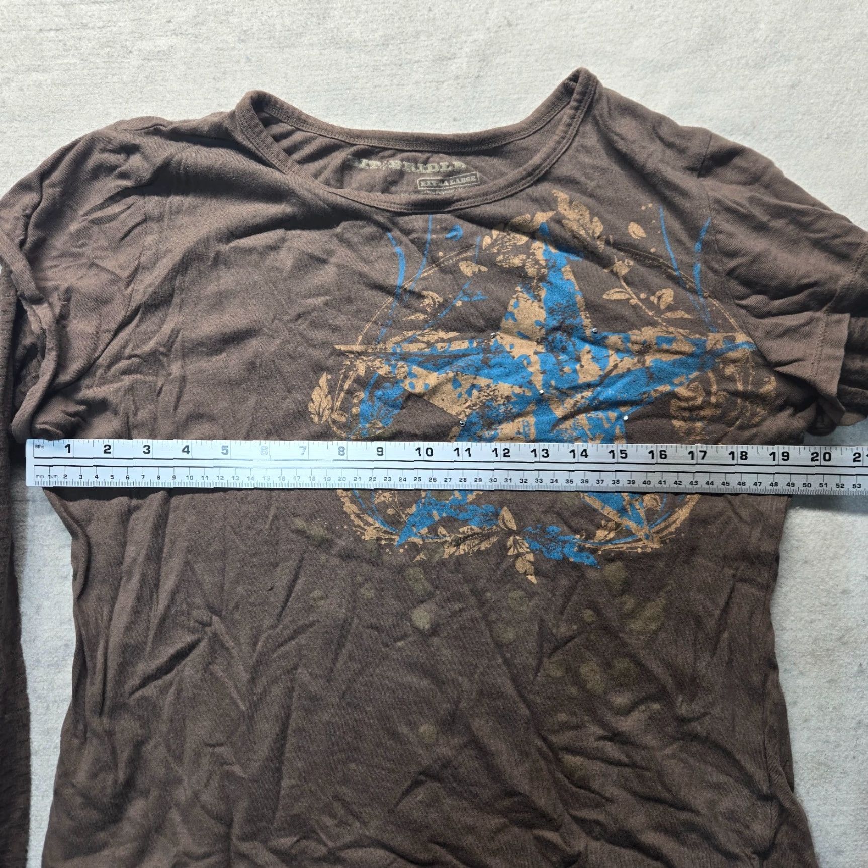 Vintage Bit & Bridle Brown Star Long Sleeve Tee T-Shirt Adult Womens Size XL Extra Large Size XL / US 12-14 / IT 48-50 - 4 Thumbnail