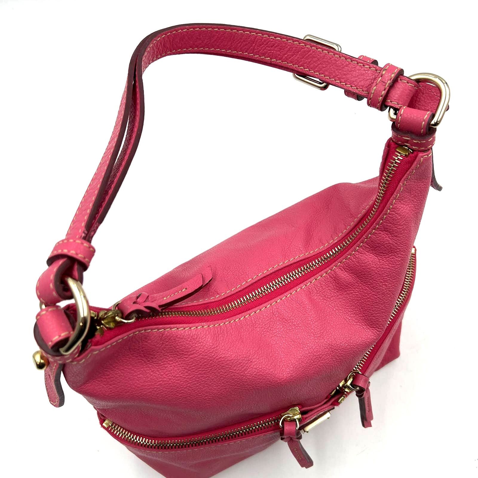 Dooney & Bourke Dooney and Bourke Dillen Zipper Pocket Small Hobo Bag Pink Size ONE SIZE - 6 Thumbnail