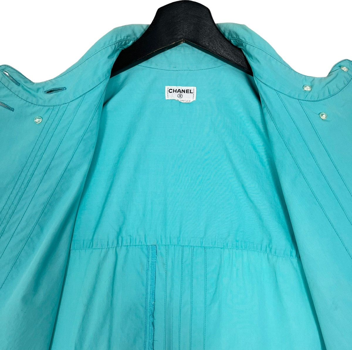 Chanel × Vintage Vintage Chanel Pleated Short Sleeve Women Light Jacket Size L / US 10 / IT 46 - 10 Thumbnail