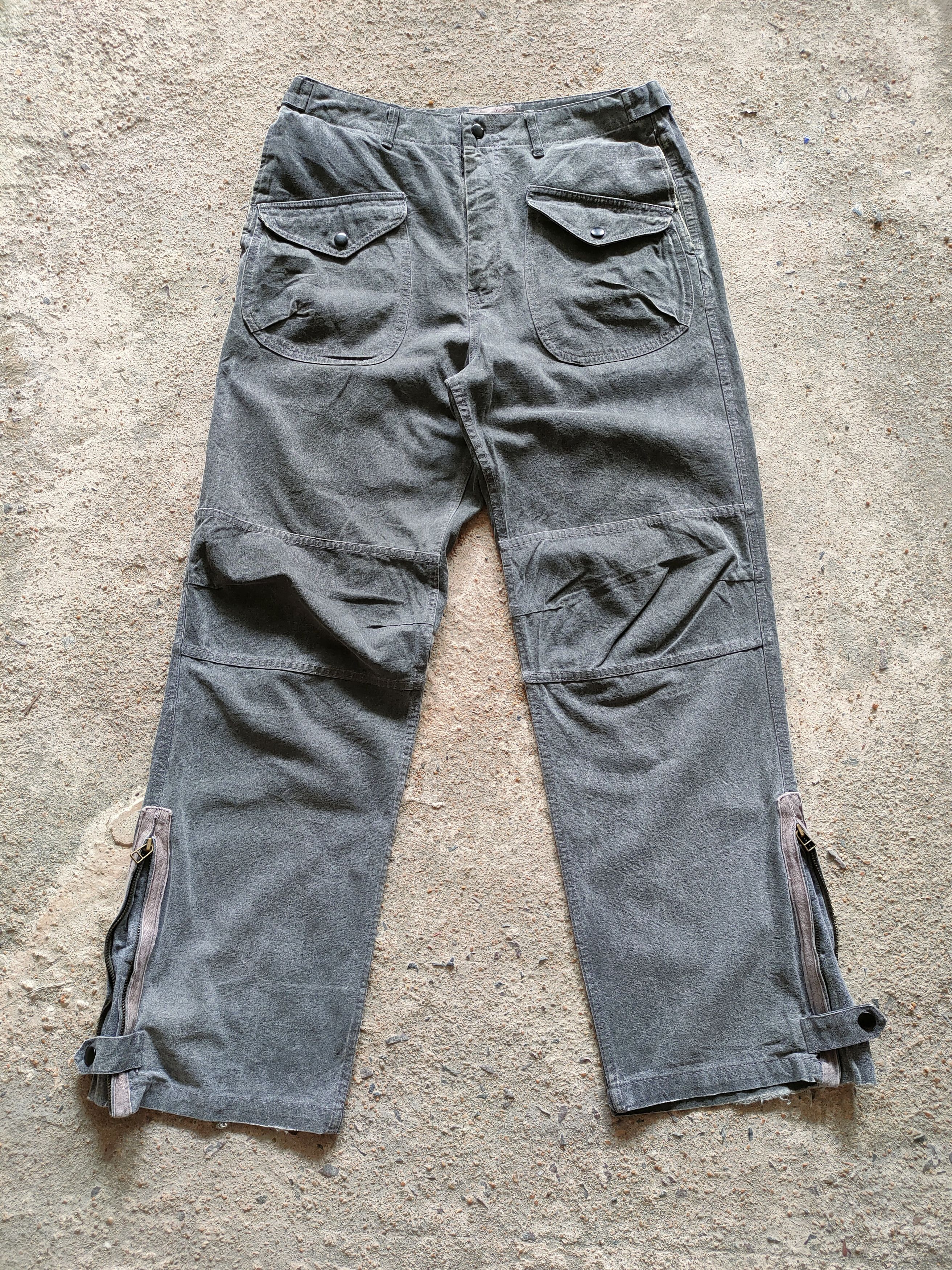 Japanese Brand VINTAGE FRP FADED BLACK ANKLE ZIP BUSH PANTS Size US 32 / EU 48 - 1 Thumbnail