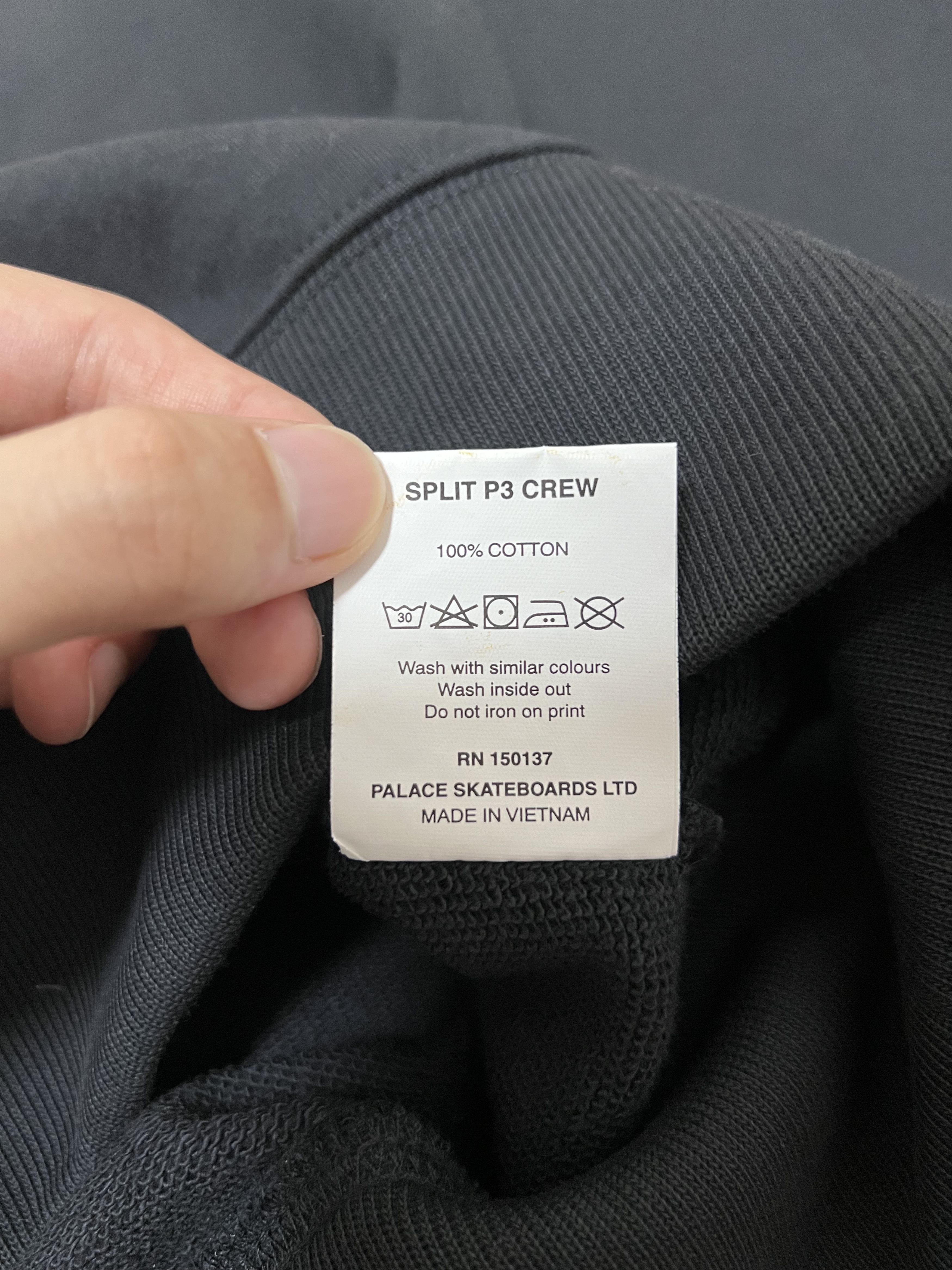 Palace 💚 2019 Palace Split P3 Crew Black Medium NEW Size US M / EU 48-50 / 2 - 9 Thumbnail