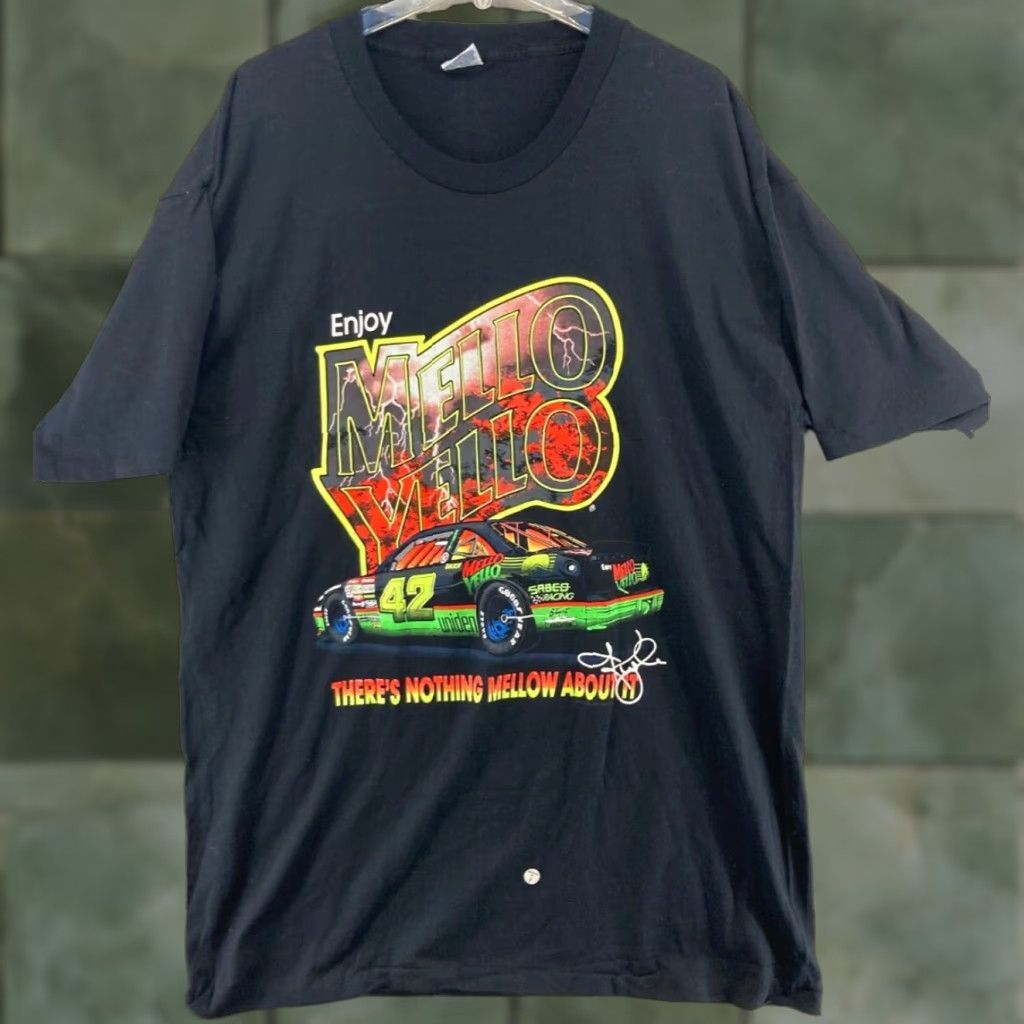 Vintage Cal Cru Mens TShirt 2XL Black Mello Yello Racing 42 Size US XXL / EU 58 / 5 - 1 Thumbnail