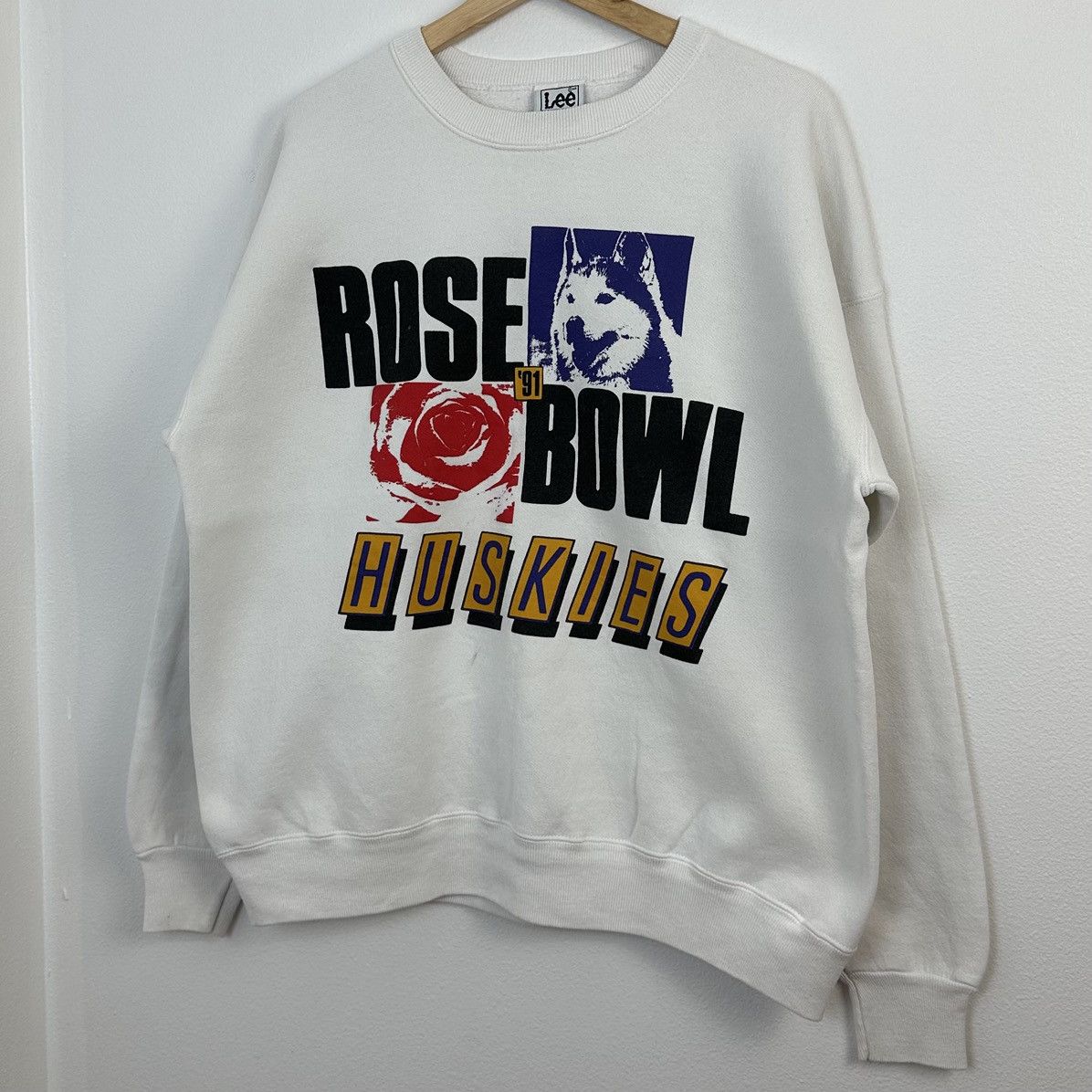 NCAA × Vintage Vintage Washington Huskies Sweatshirt Crewneck 91 Rose Bowl Size US L / EU 52-54 / 3 - 2 Thumbnail