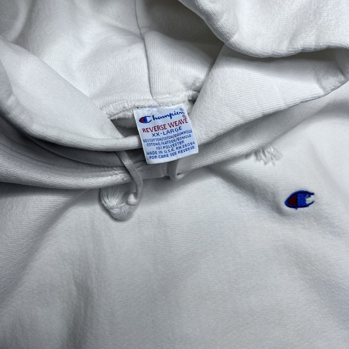 Champion Champion Embroidered Logo Blank White Reverse Weave Hoodie Size US XXL / EU 58 / 5 - 2 Thumbnail