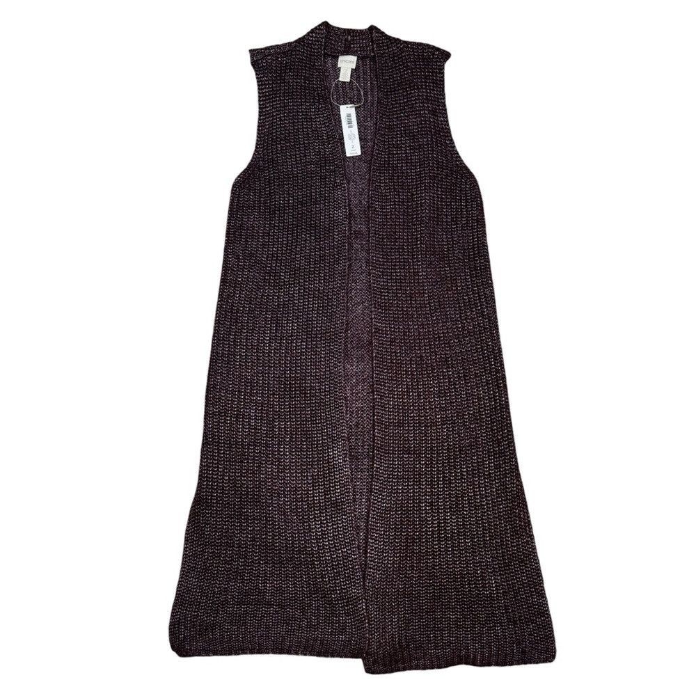 Chicos NWT New $109 Chico's Drama Burgundy Vest Size 2 US L Size L / US 10 / IT 46 - 6 Thumbnail