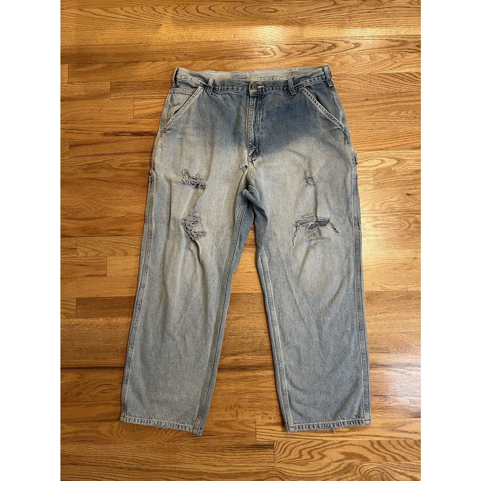 Vintage carhartt distressed jeans loose fit 38 best x 38