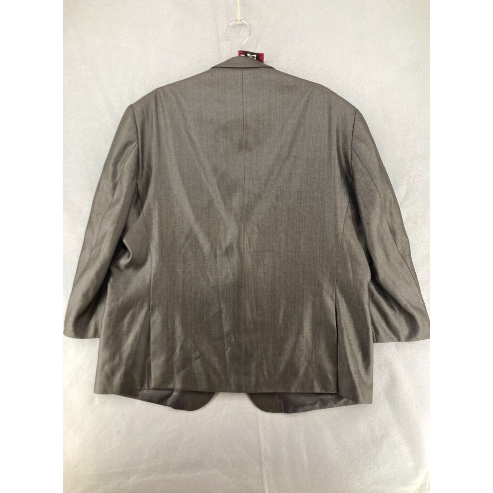 Tazio Tazio Suit Jacket Mens 52R - Gray Solid - Single-Breasted, Notch Lapel, Three-Button Sleeve - Regular Fit, 1 Piece, Dry Clean Only, NWT, 52R Size 52R - 6 Thumbnail