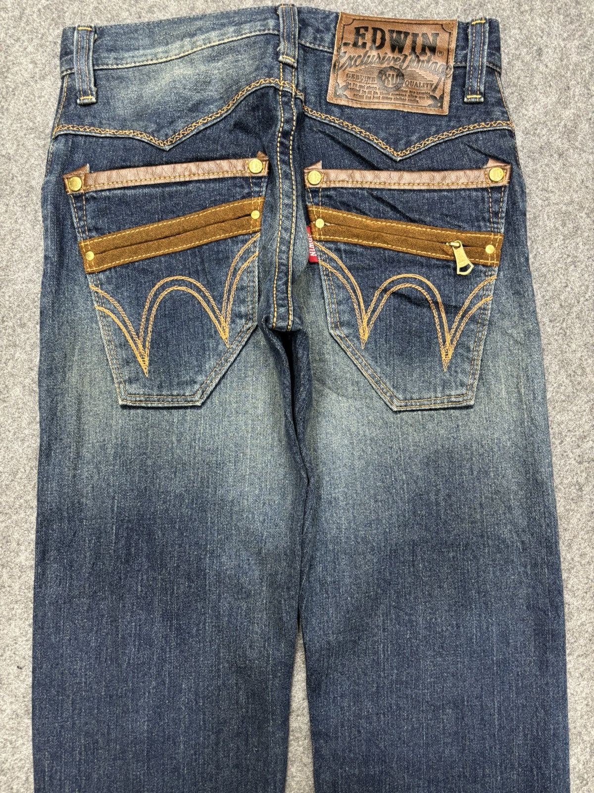 Edwin 💥Insane Rust Wash💥Sick Edwin Stone Wash Slim Denim F654 Size US 29 - 13 Thumbnail