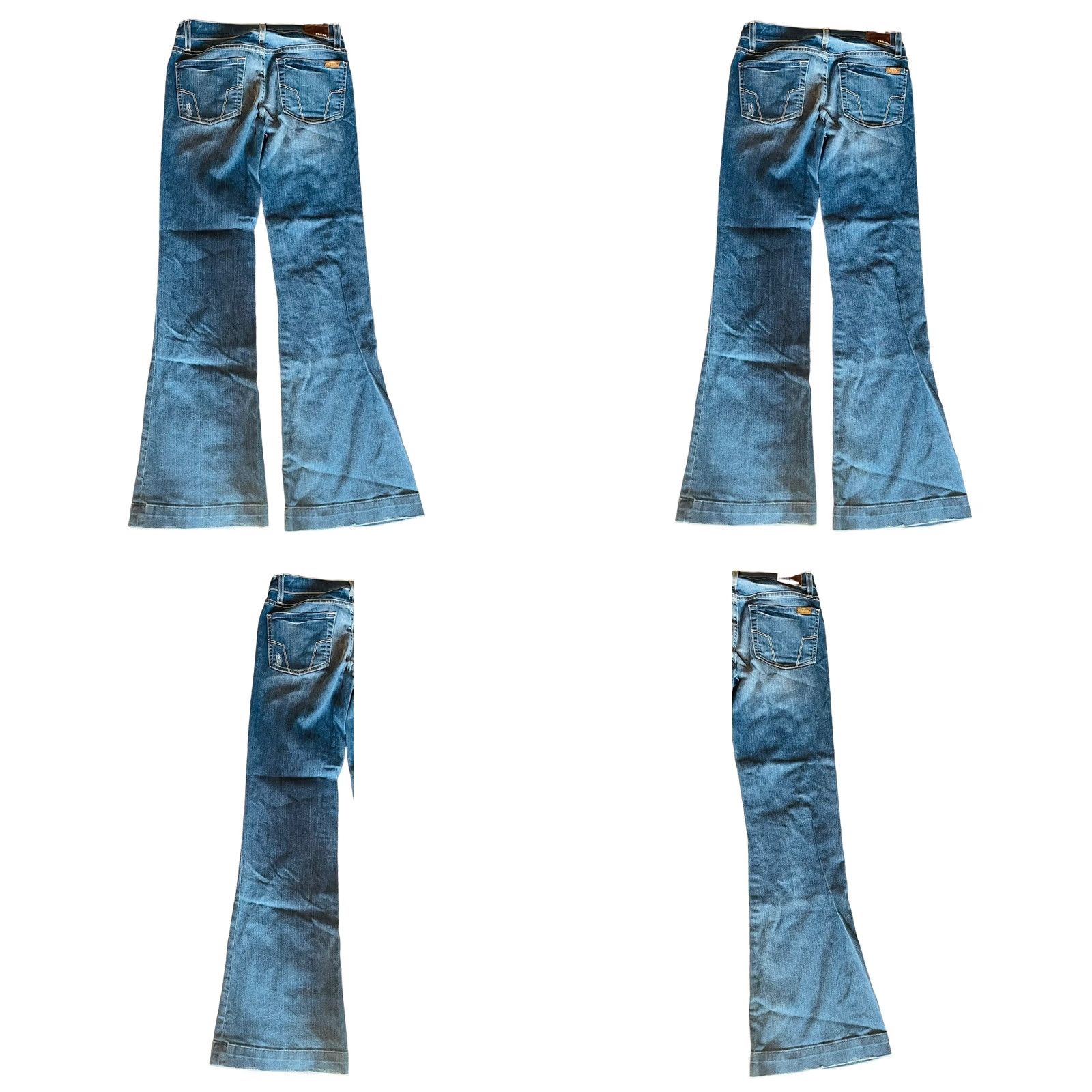 Fossil Fossil Flare Jeans Women Blue 27 Denim 5-Pocket Mid Rise Inseam 32 USA Made Size 27" / US 4 / IT 40 - 8 Thumbnail