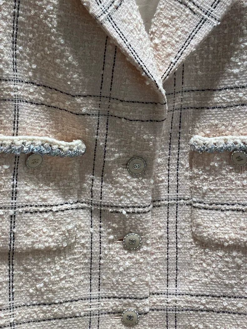 Chanel Chanel 21B nude pink tweed jacket Size XXS / US 00 / IT 34 - 3 Thumbnail