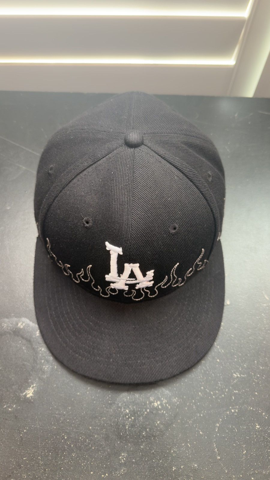 Other Loso NYC - LA Bones Sashiko Flames Hat SZ: 7 3/8 Size ONE SIZE - 3 Thumbnail