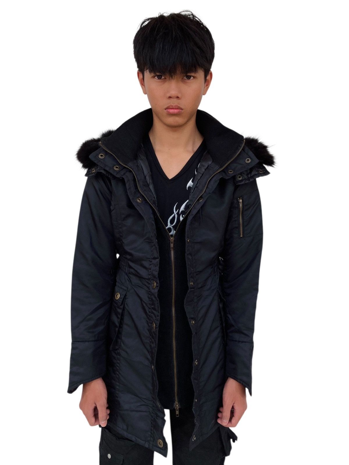 14th Addiction 2000s Lip Service - Fur Hoodie Parka Size US M / EU 48-50 / 2 - 5 Thumbnail