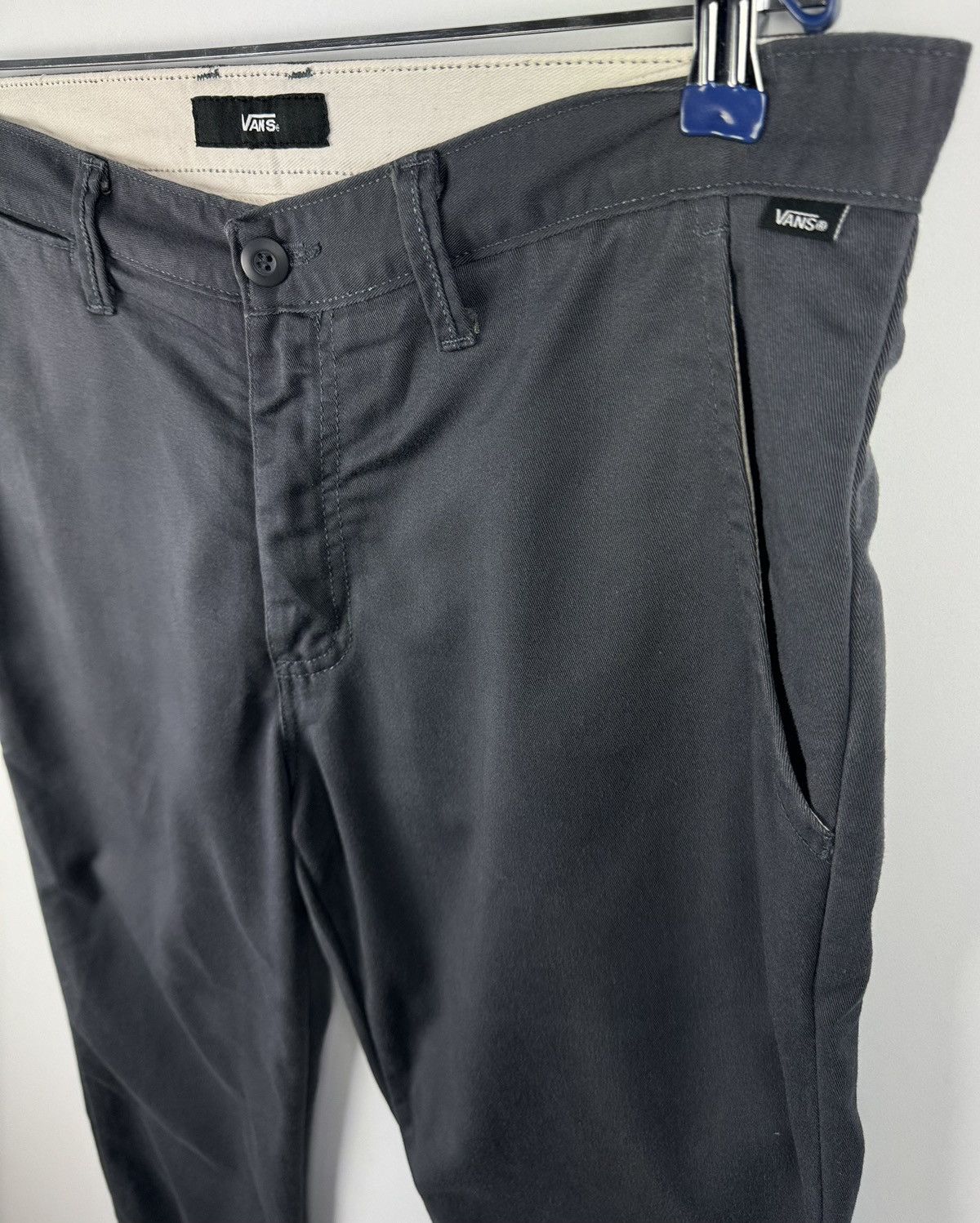 Vans Cotton Vans Grey Skater Chino Pants Size US 34 / EU 50 - 4 Thumbnail