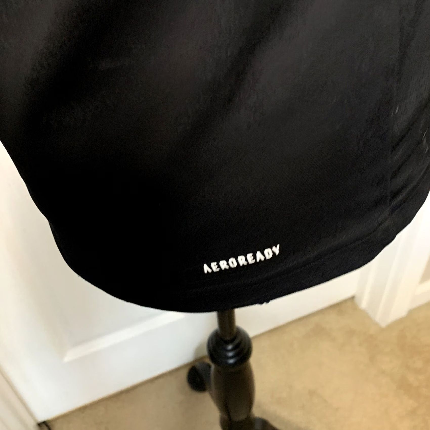 Adidas VINTAGE Adidas Areoready SZM Black Short Sleeve Athletic Workout Top Nike? Size 32" / US 10 / IT 46 - 6 Thumbnail