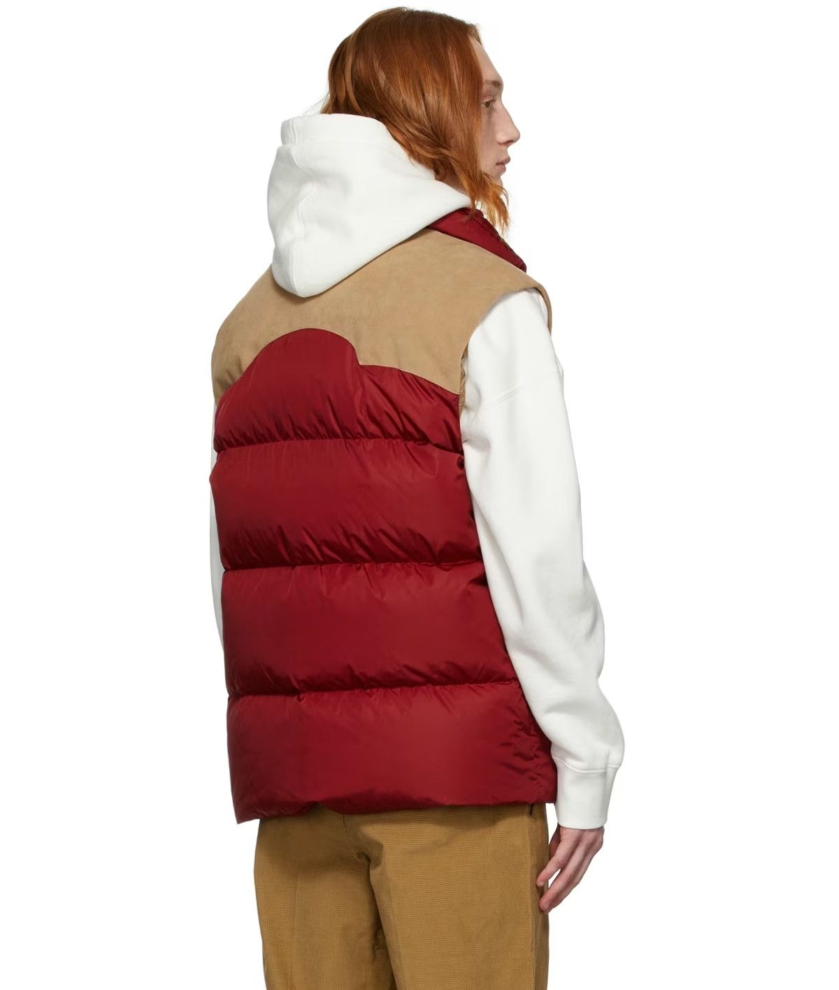 MONCLER Genius x Palm Angels Kamakou red puffer vest Medium