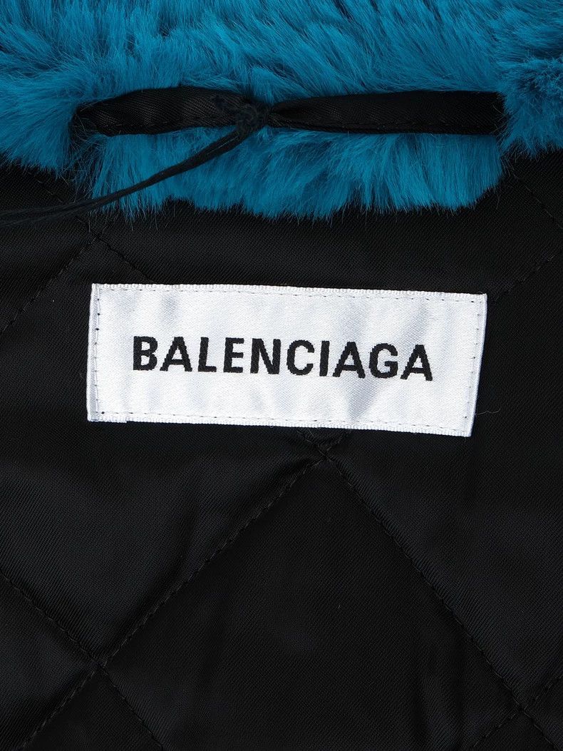 Balenciaga Balenciaga size 34 Blue faux fur coat Size S / US 4 / IT 40 - 6 Thumbnail