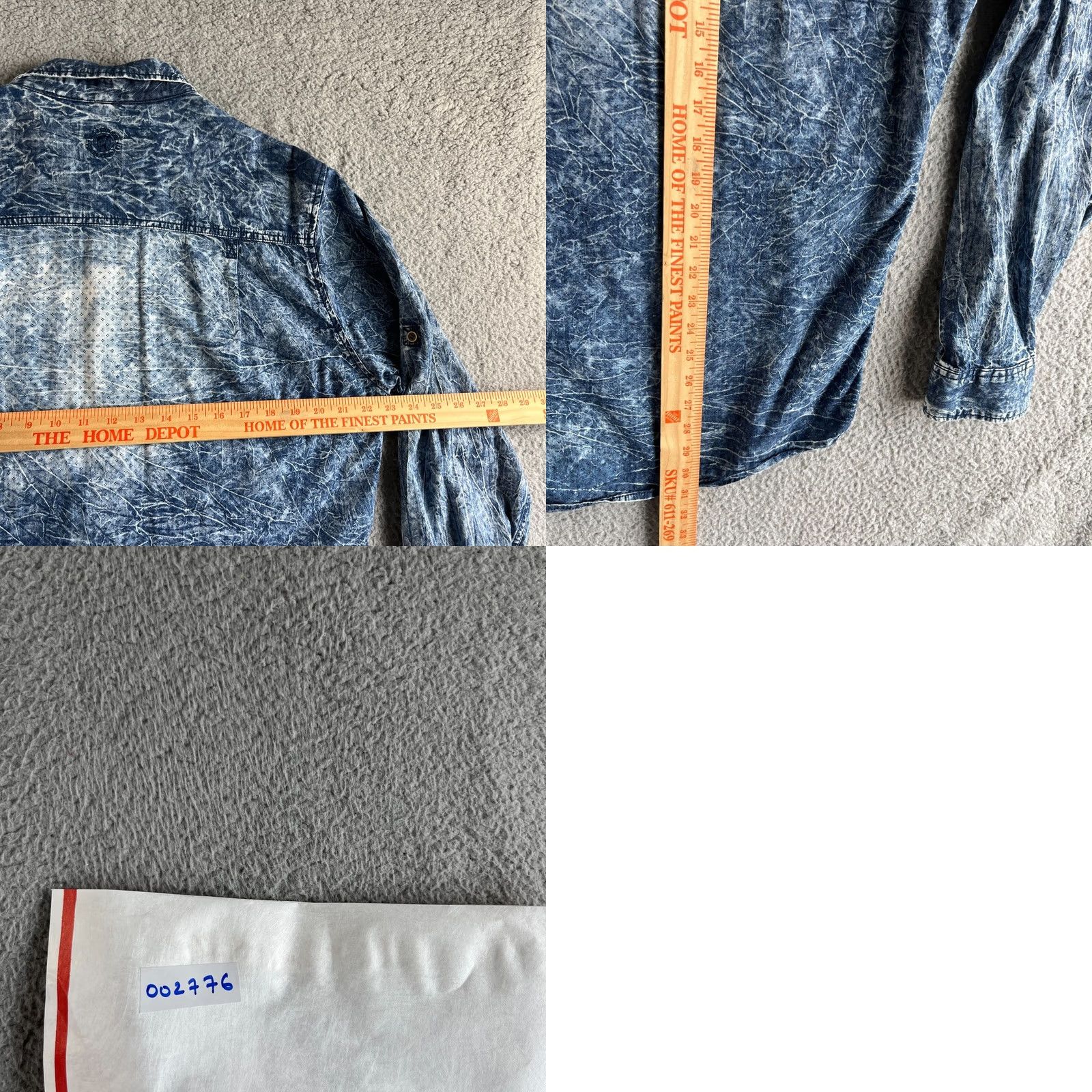 Buffalo David Bitton Buffalo David Bitton Shirt Mens Extra Large Blue Denim Button Up Samario Preppy Size US XL / EU 56 / 4 - 10 Thumbnail